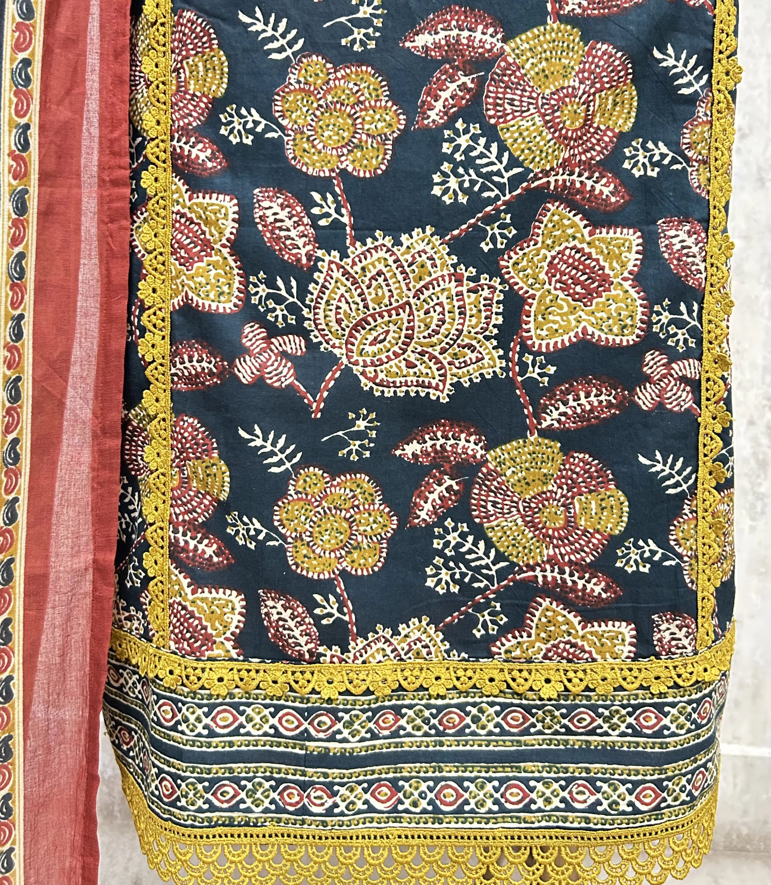 Heritage Rust Threads Cotton Unstitched Suit