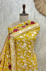 Floral Vine Georgette Unstitched Suit