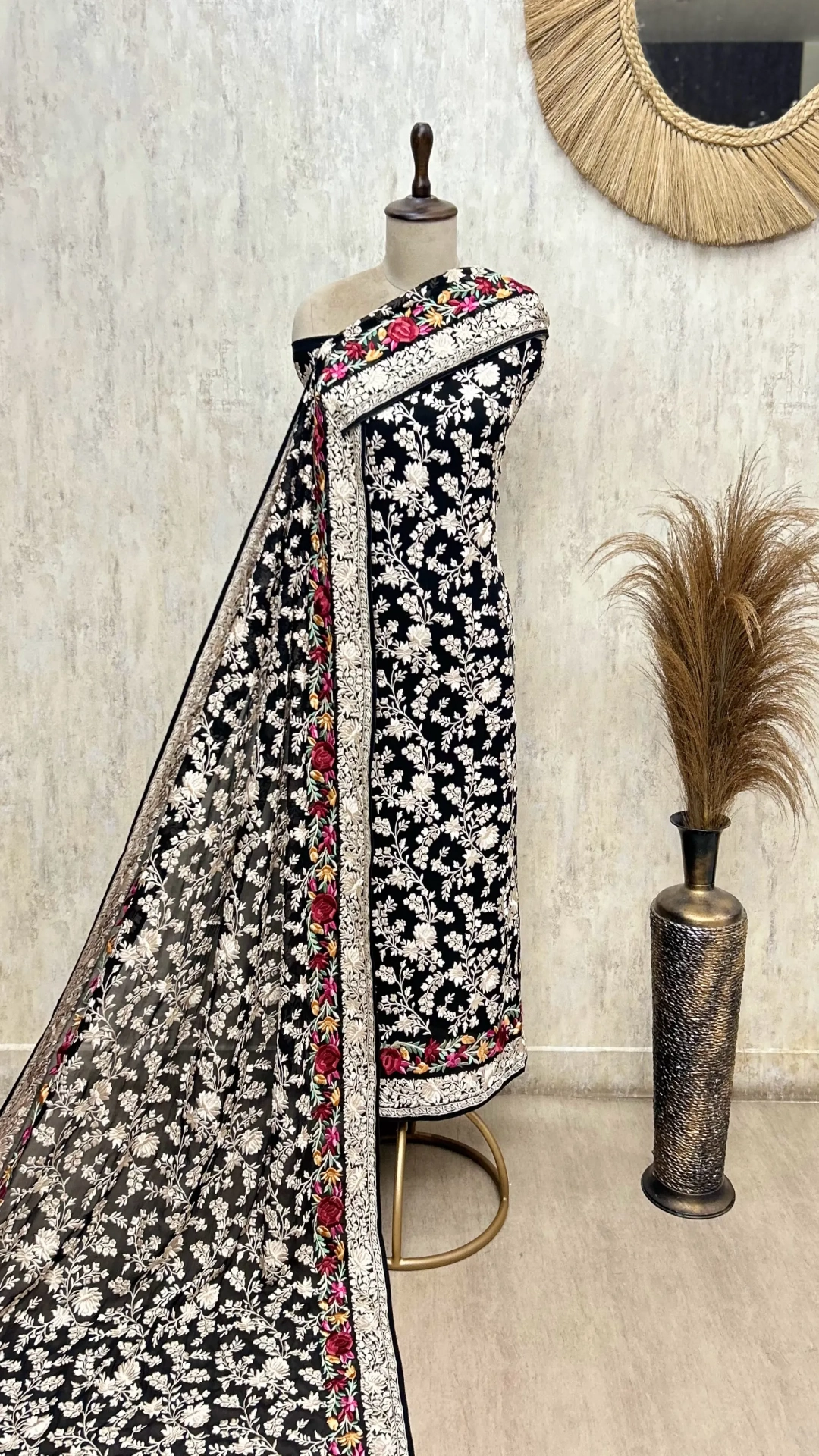Floral Vine Georgette Unstitched Suit