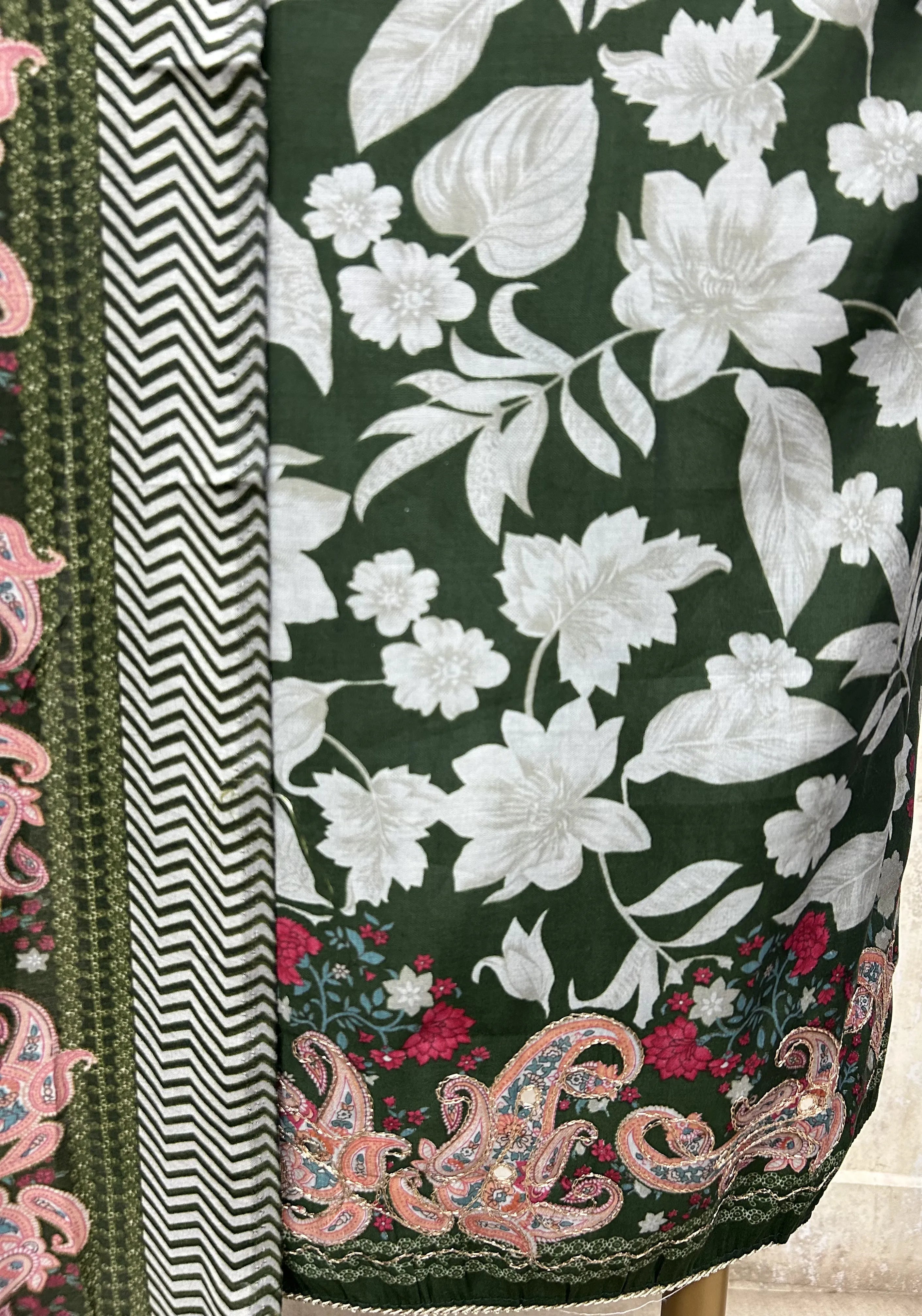 Royal Paisley Elegance Cotton Unstitched Suit