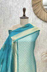 Elegant Brocade Silk Unstitched Suit