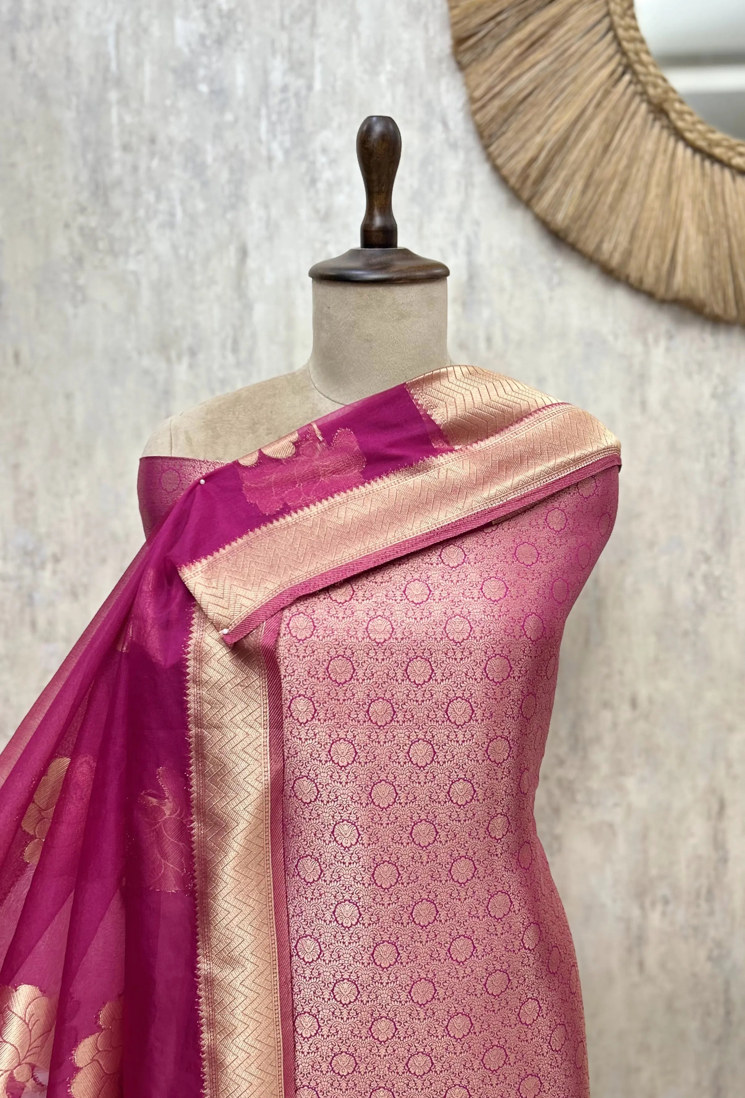 Elegant Brocade Silk Unstitched Suit