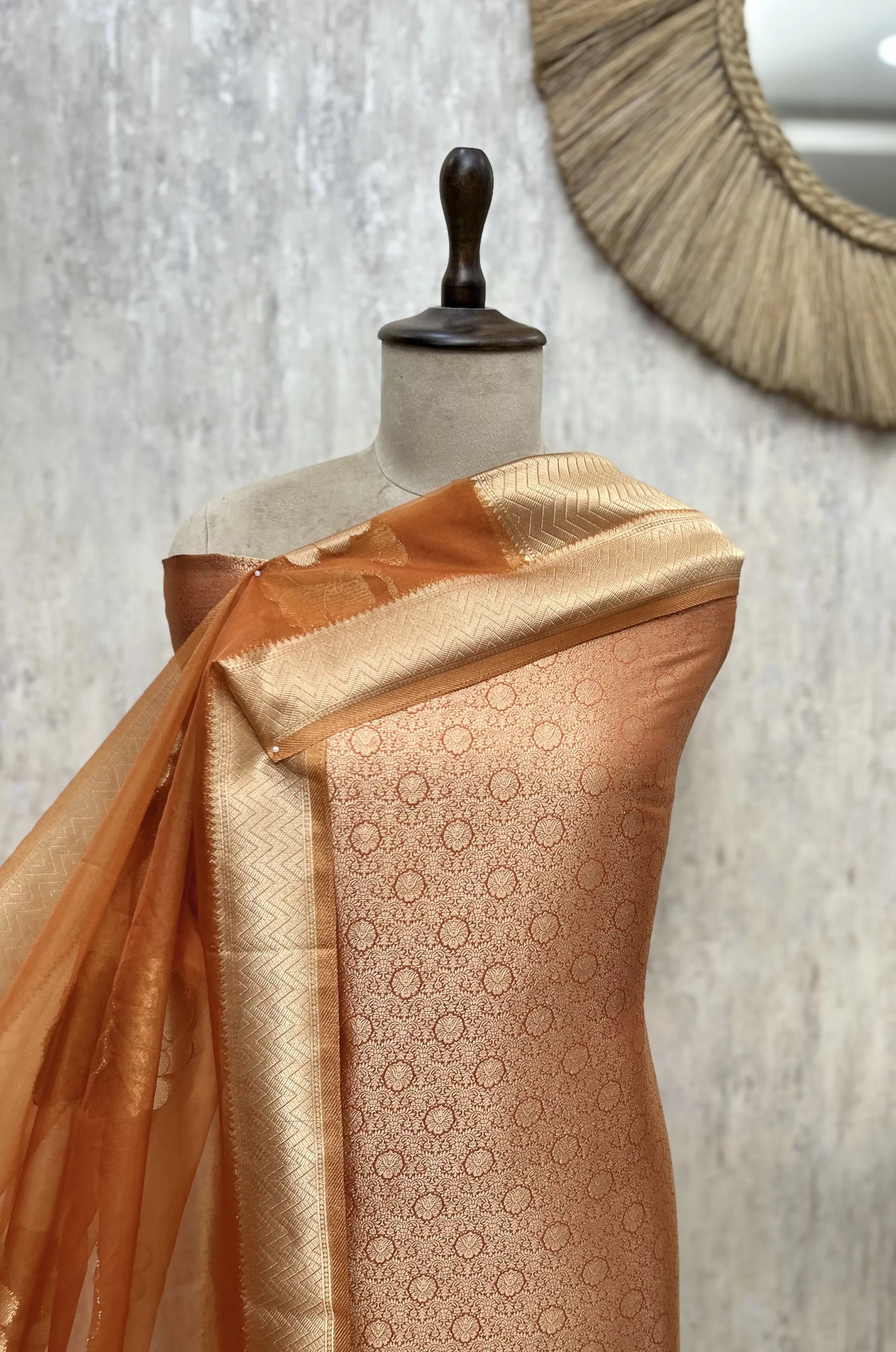 Elegant Brocade Silk Unstitched Suit