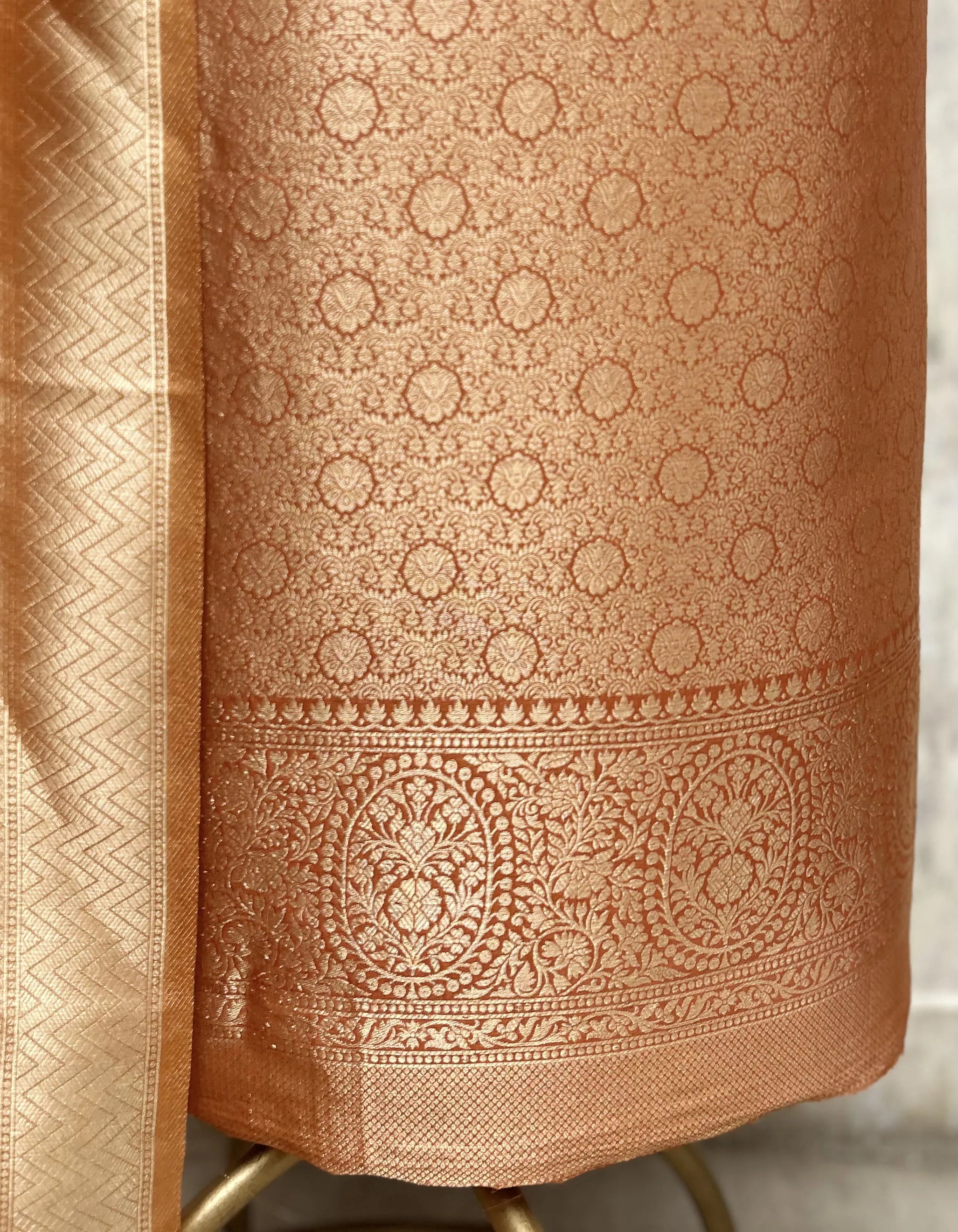 Elegant Brocade Silk Unstitched Suit