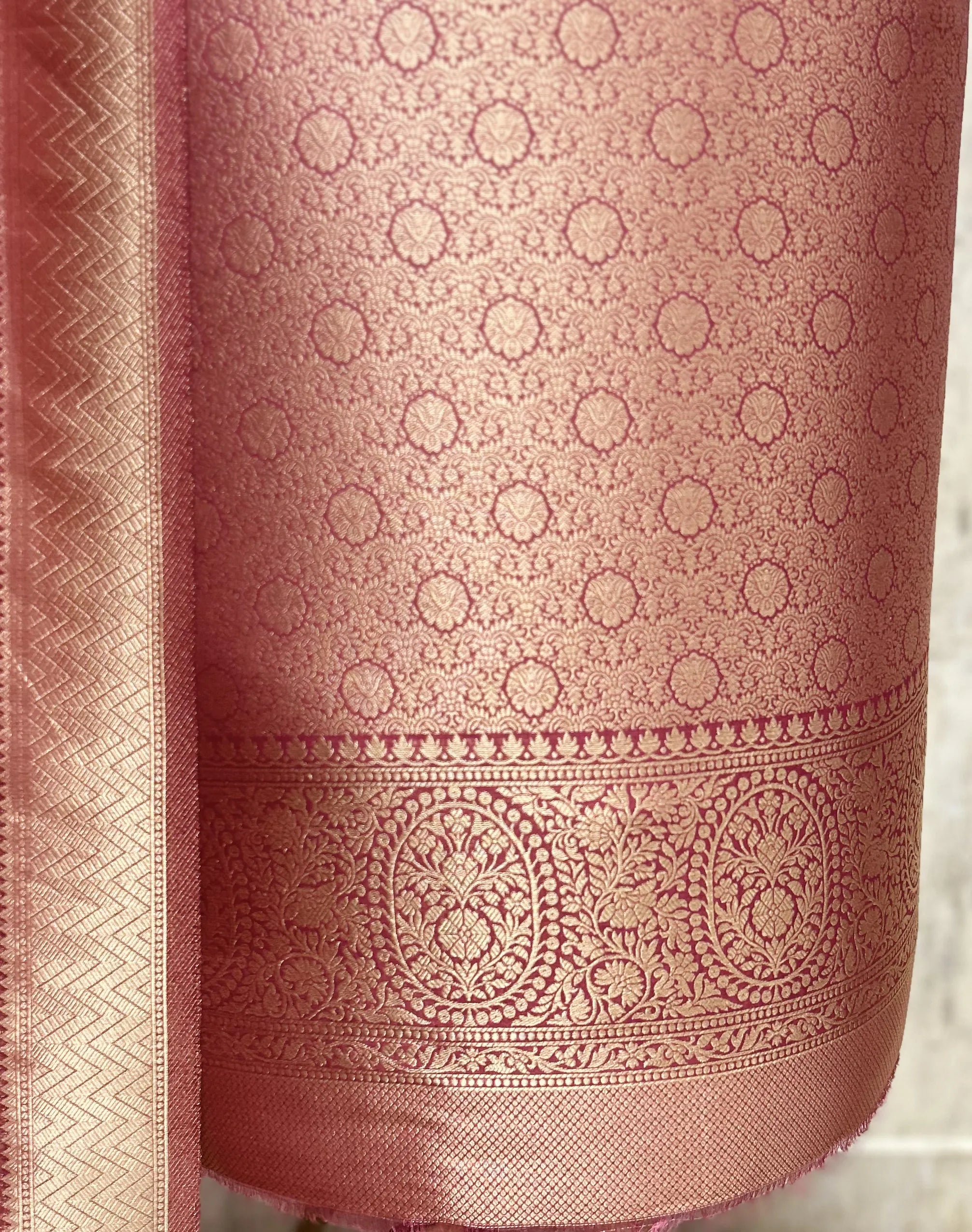 Elegant Brocade Silk Unstitched Suit
