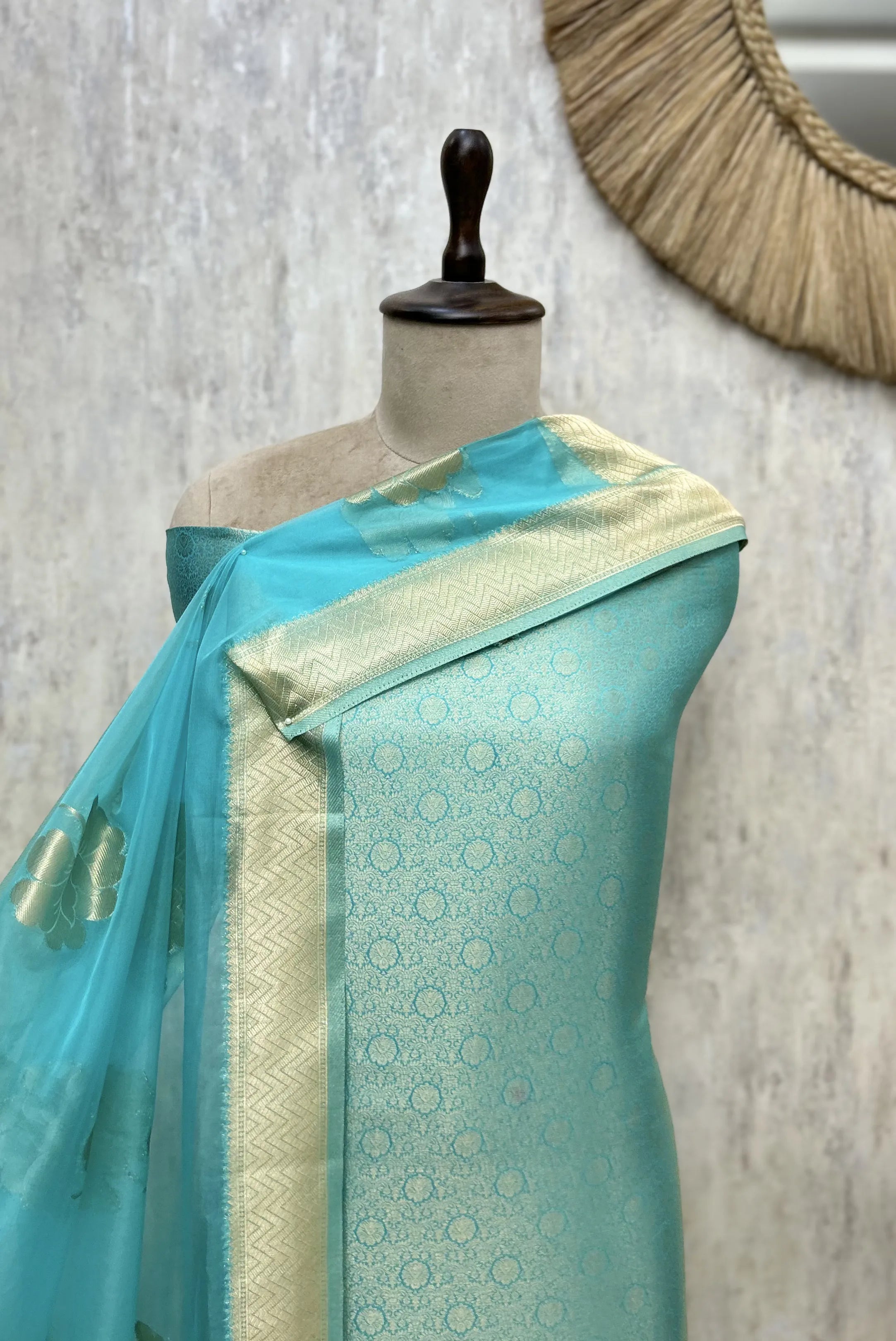 Elegant Brocade Silk Unstitched Suit