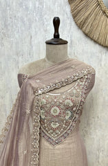 Celestial Grace Crush Tissue Unstitched Suit