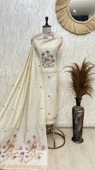 Peacock Heritage Grace Jamdani linen Unstitched Suit