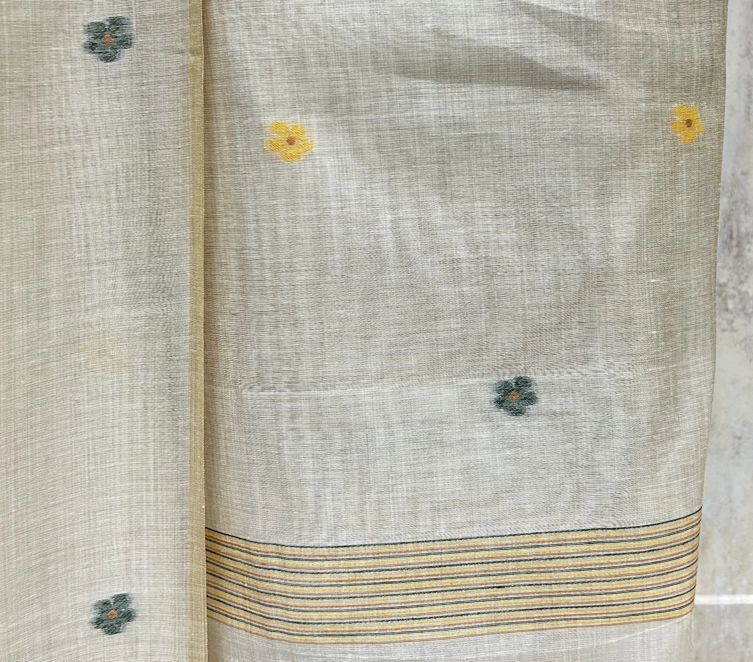 Peacock Heritage Grace Jamdani linen Unstitched Suit