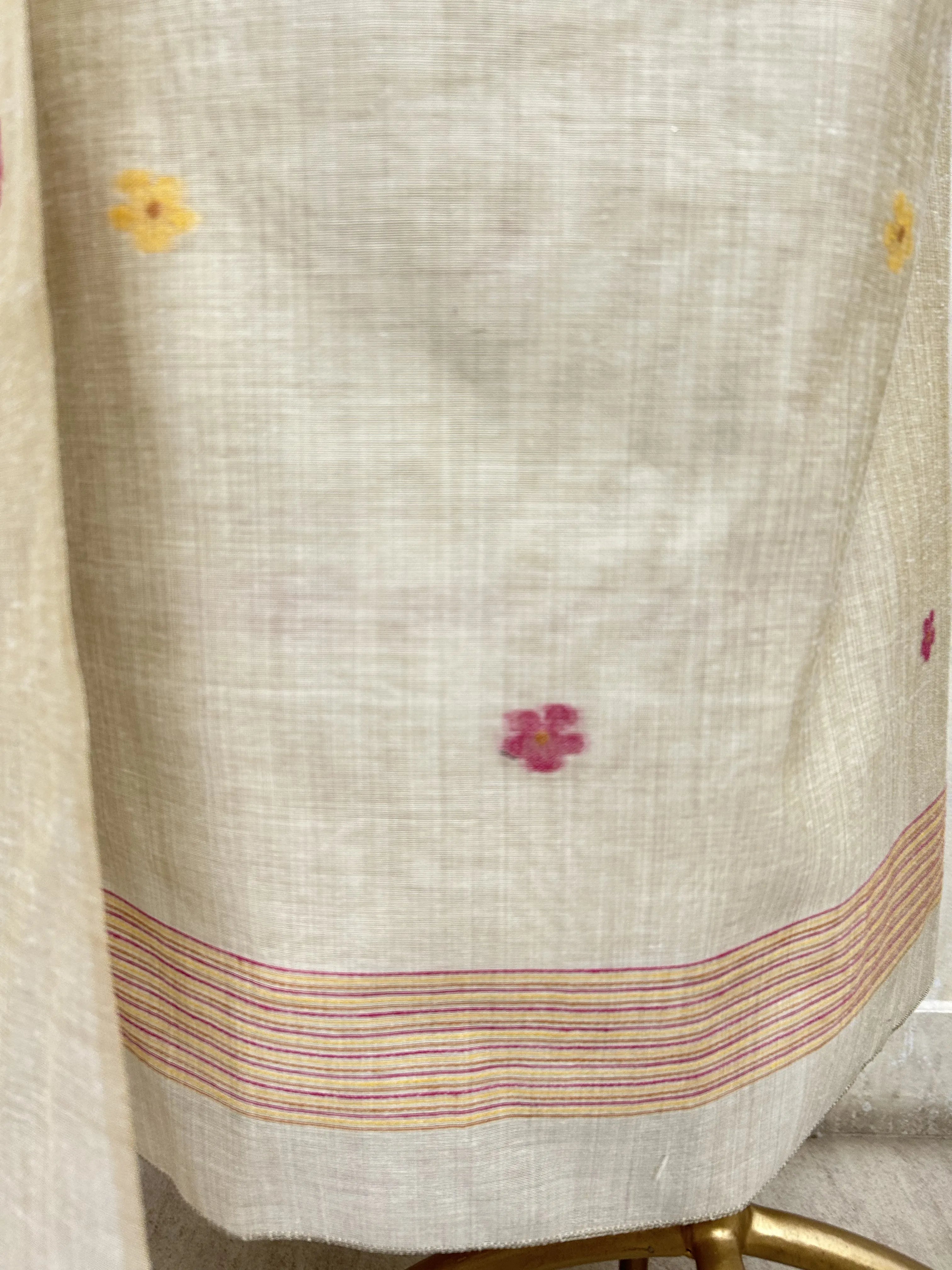 Peacock Heritage Grace Jamdani linen Unstitched Suit