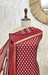 Elegant Maheshwari Cotton Unstitched Suit