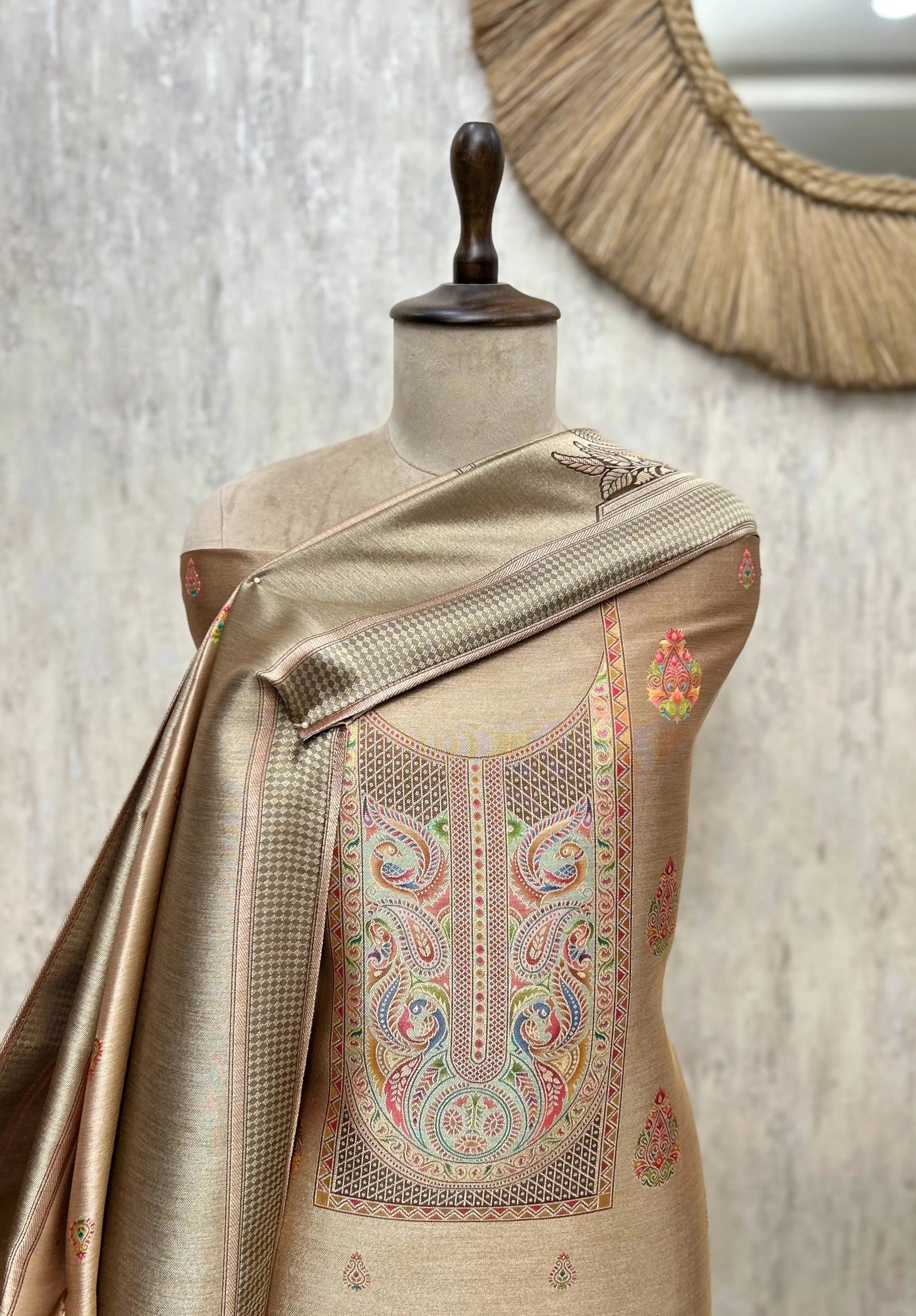 Elegant Dola Silk Unstitched Suit