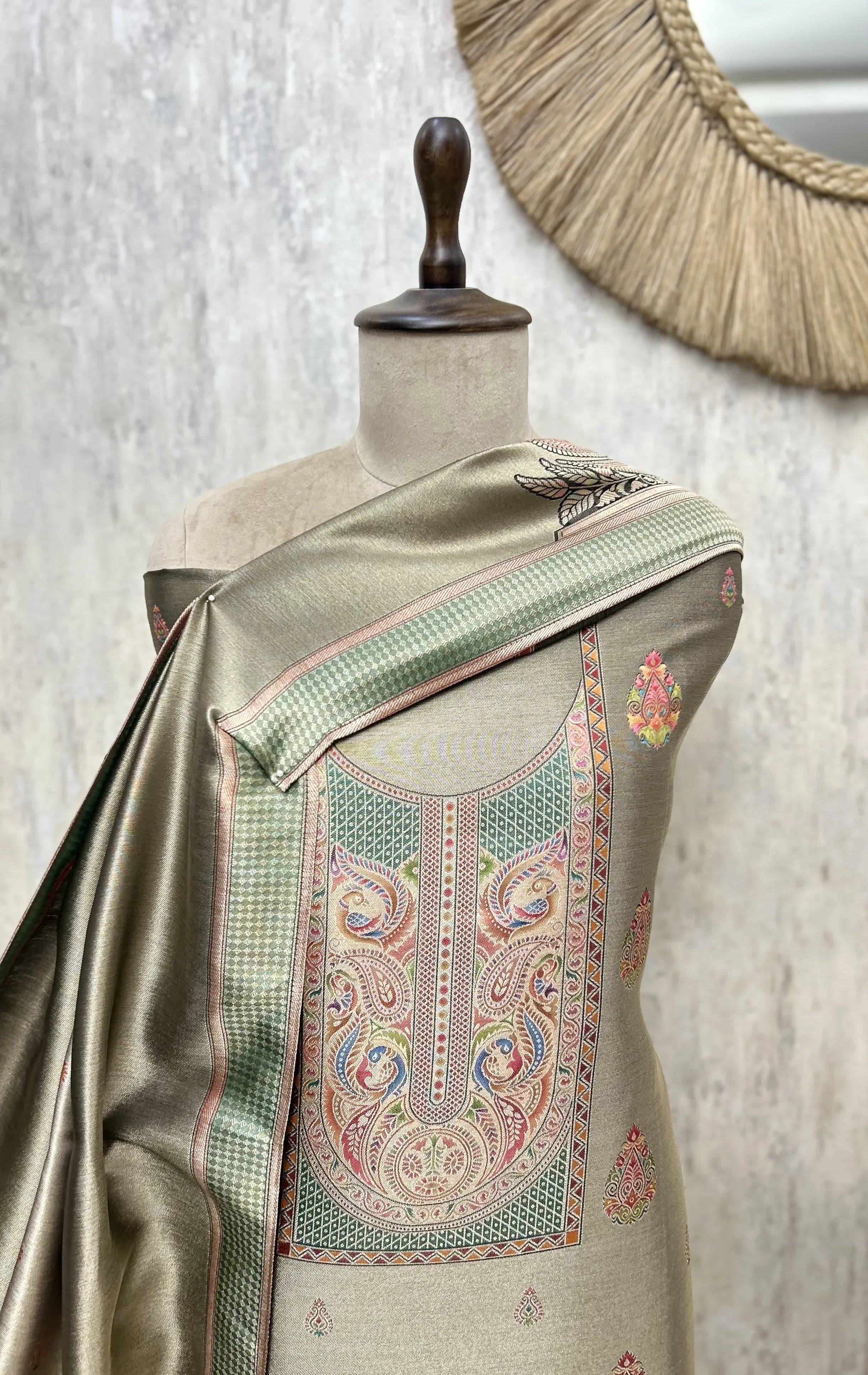 Elegant Dola Silk Unstitched Suit