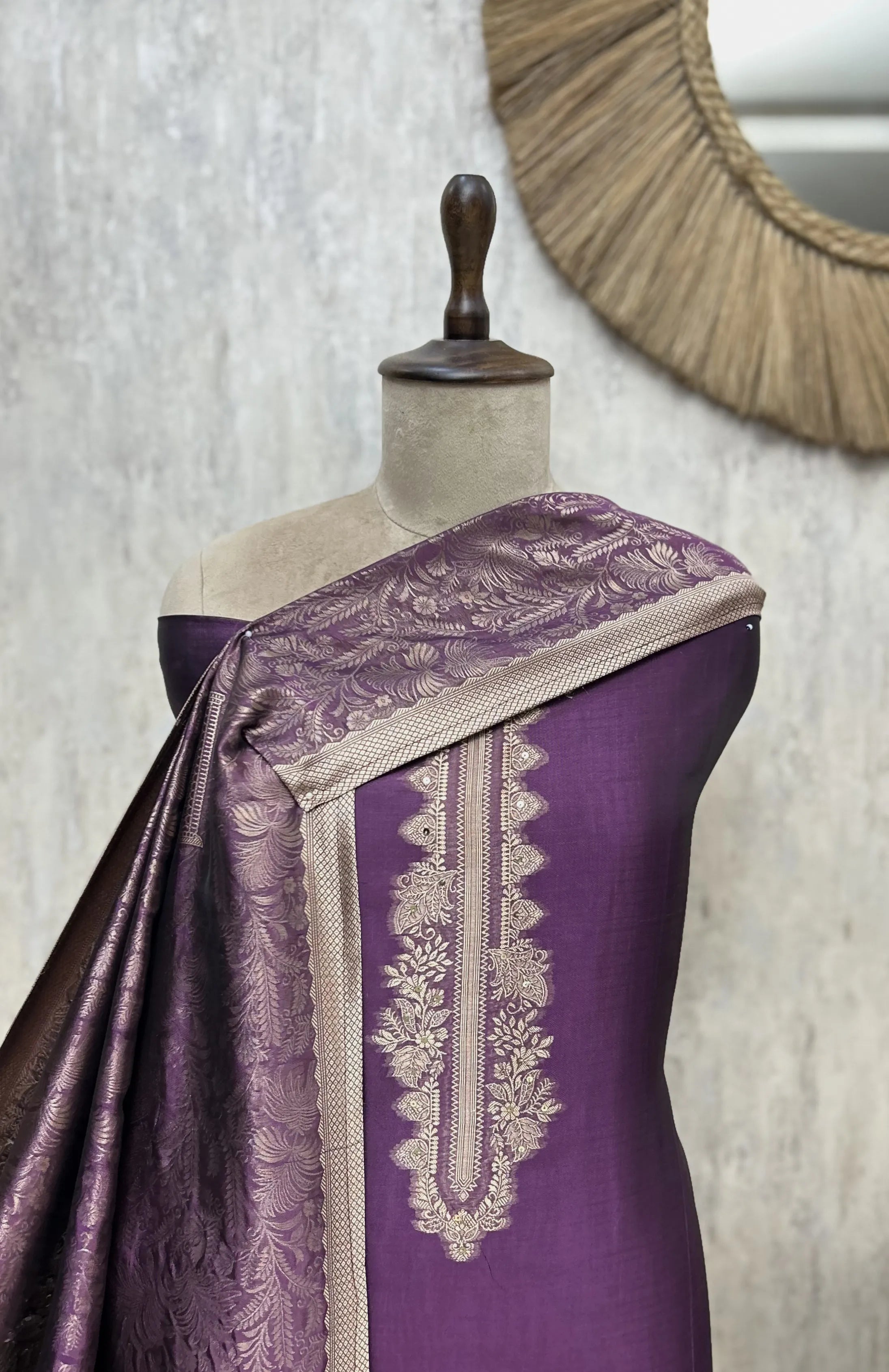 Elegant Dola Silk Unstitched Suit
