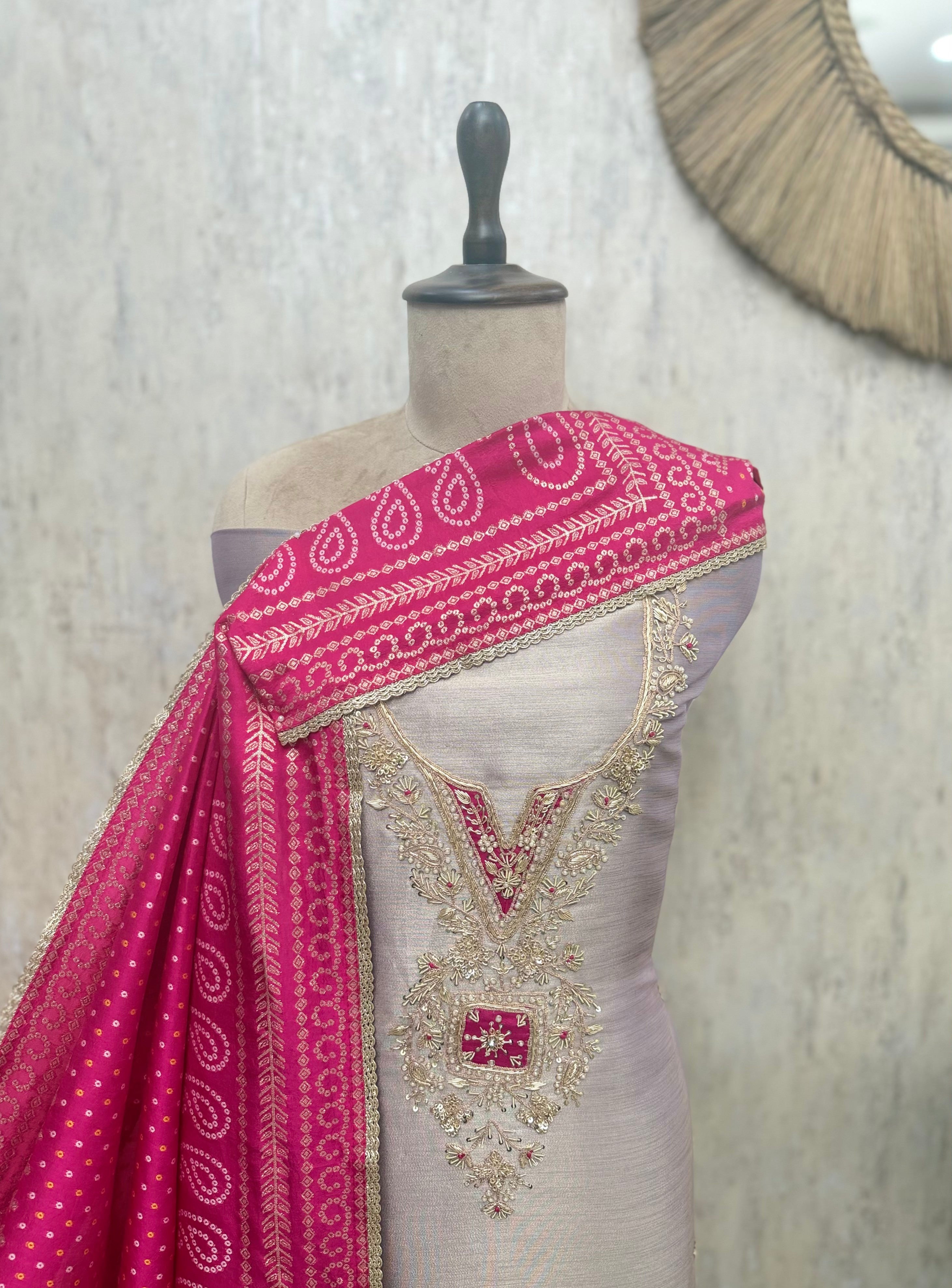 Traditional Ensemble Giraffe Tissue Unstitched Suits