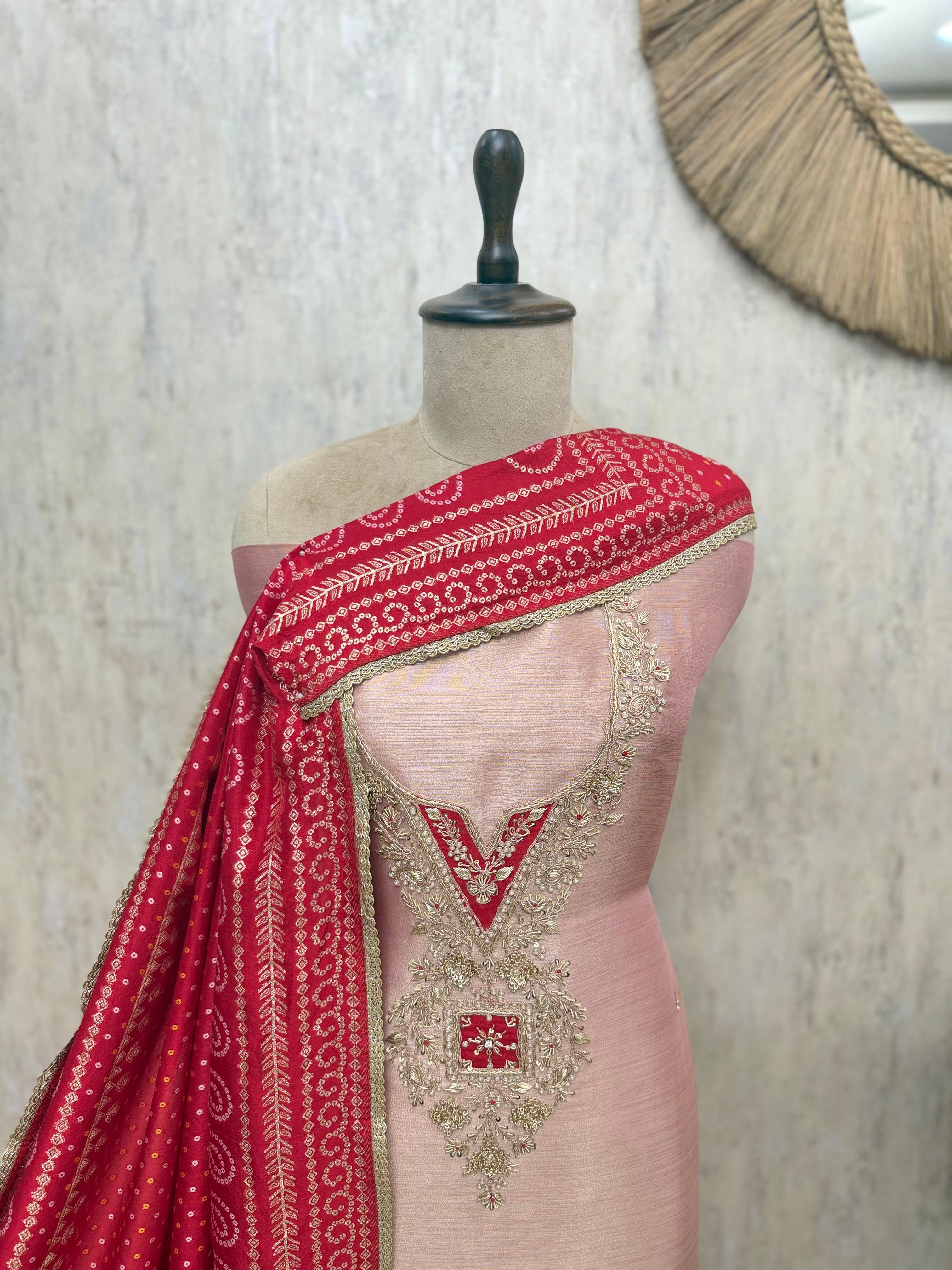 Traditional Ensemble Giraffe Tissue Unstitched Suits