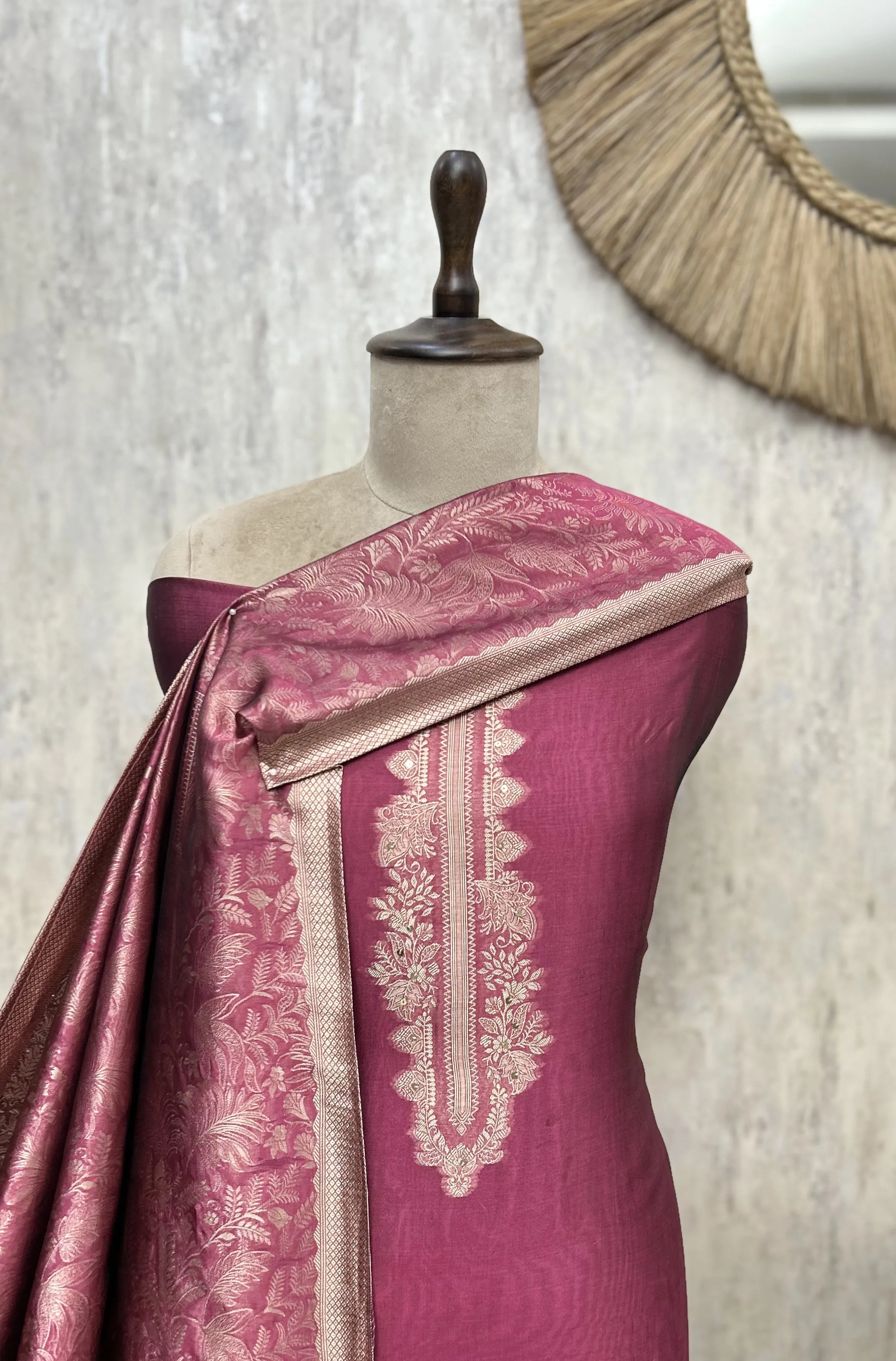 Elegant Dola Silk Unstitched Suit