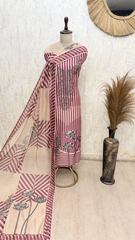 Elegant Maheshwari Unstitched Heritage Ensemble