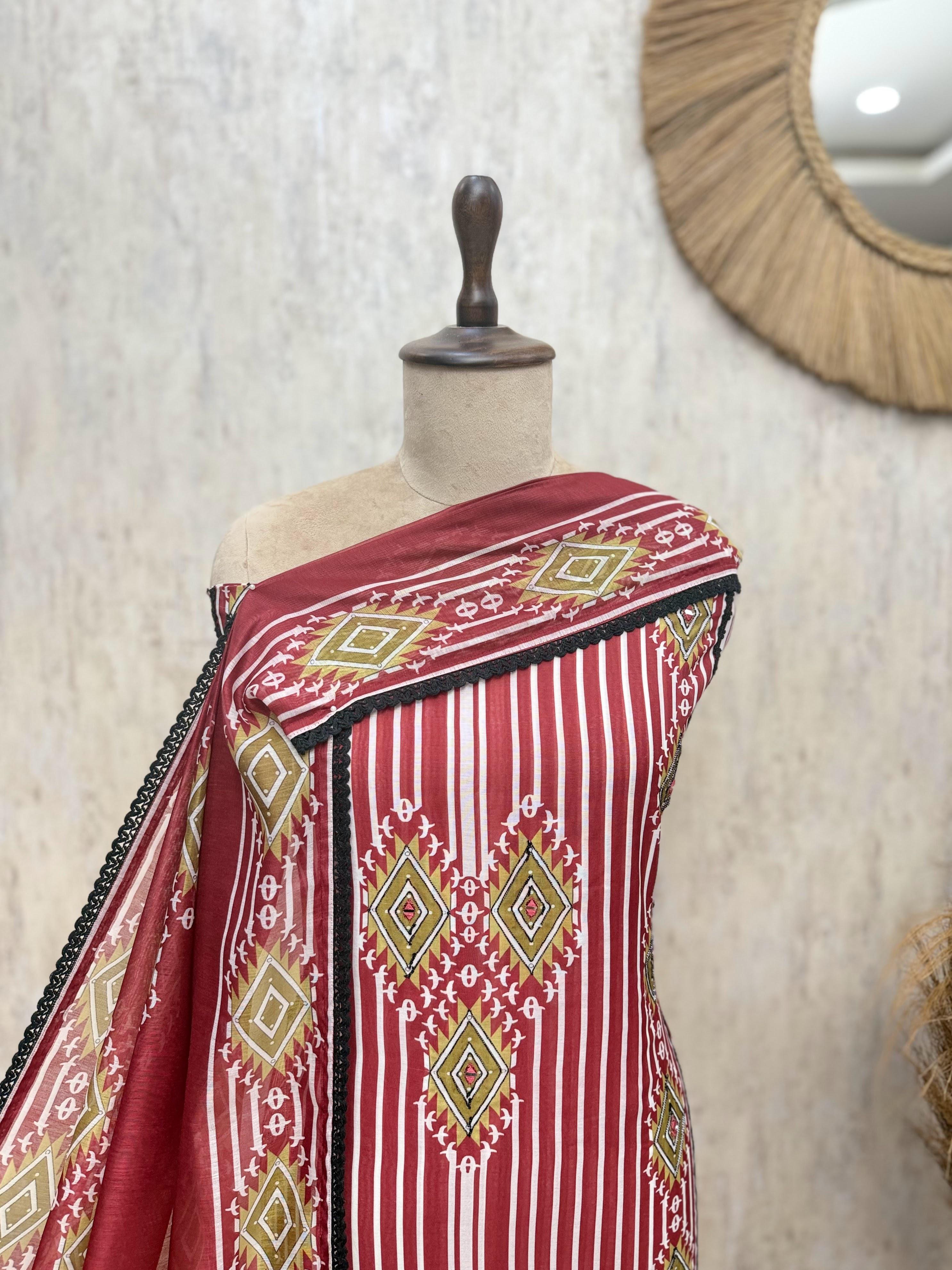 Graceful Maheshwari Unstitched Suits