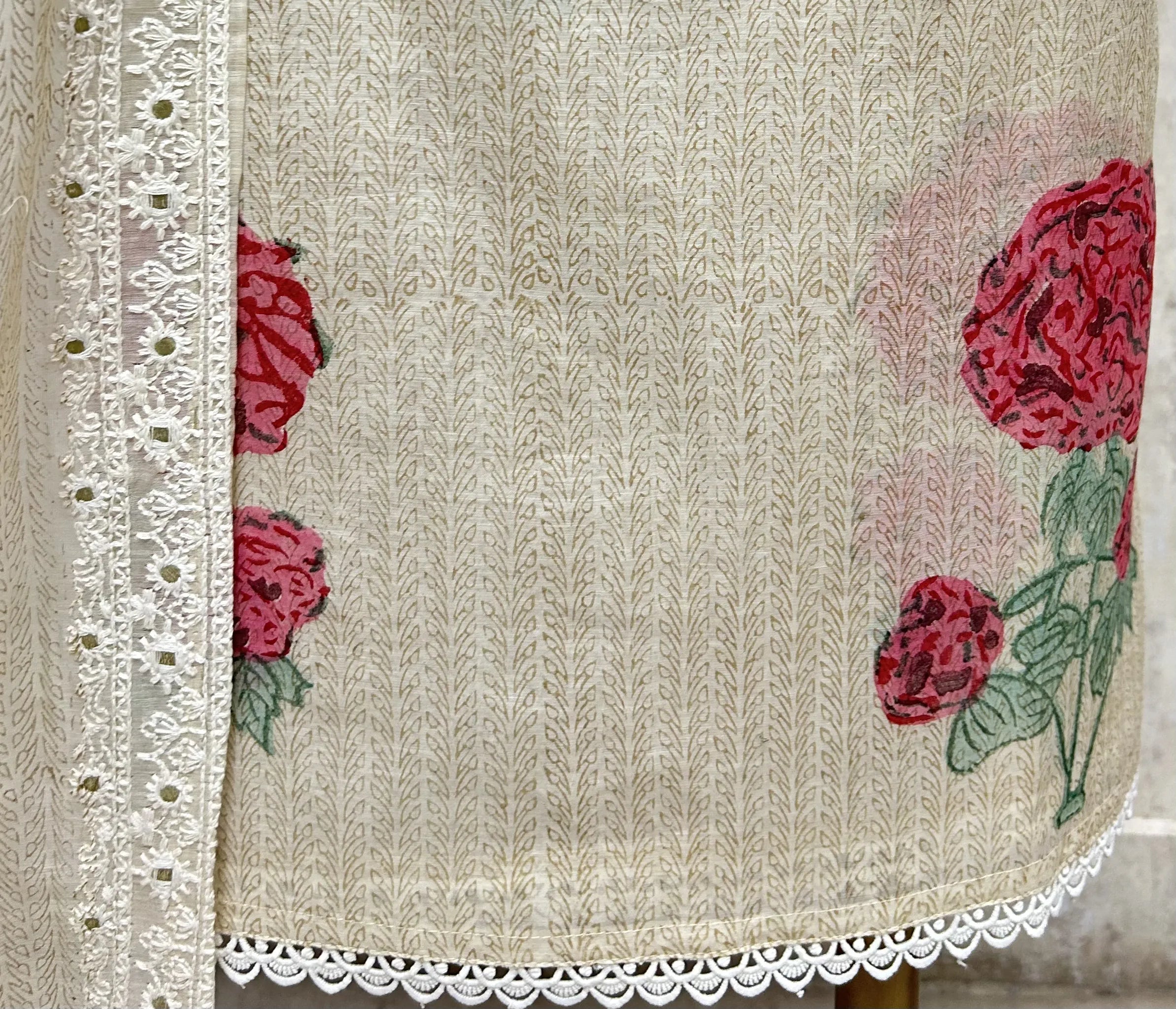 Ivory Chikankari Elegance cotton Unstitched Suit