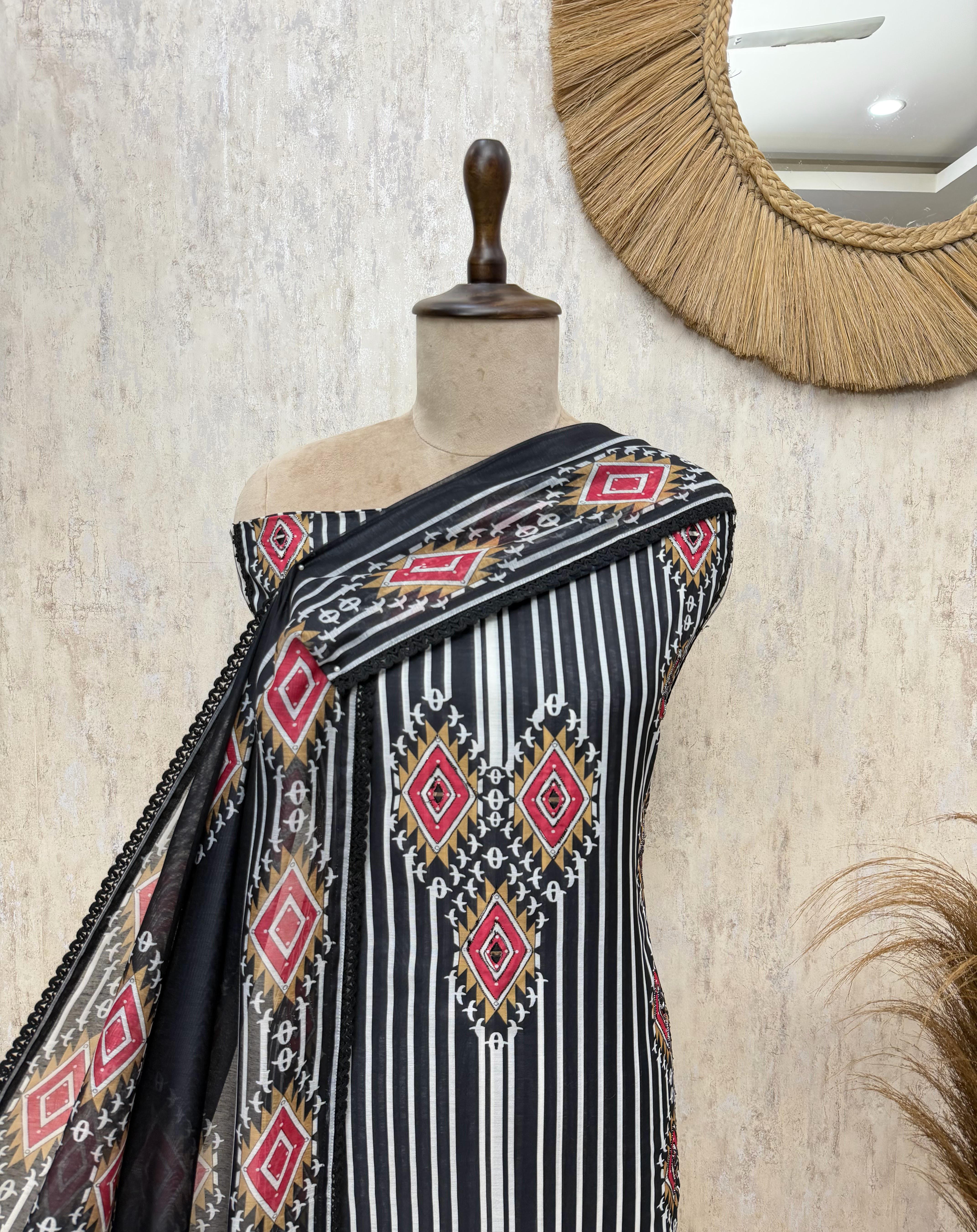 Graceful Maheshwari Unstitched Suits