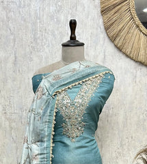 Sky Elegance Maheshwari Unstitched Suit