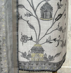 Silver Heritage Elegance Maheshwari Unstitched Suit