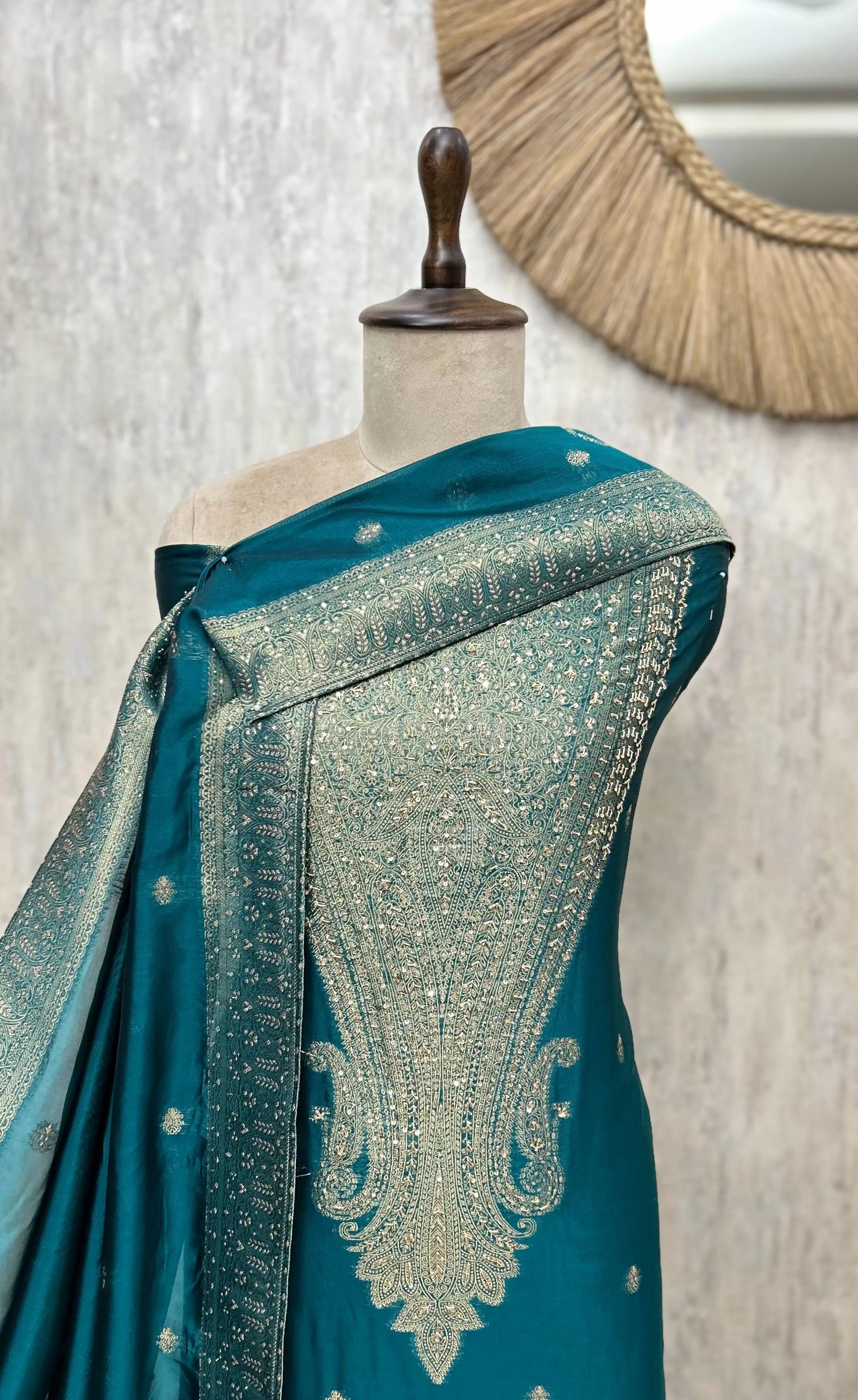 Festive Kanjivaram Unstitched Suit