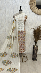 Elegant Floral Ethnic mul cotton Unstitched Suit