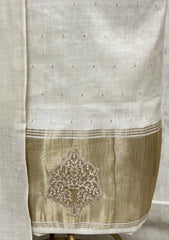 Graceful Jamdani Linen Unstitched Suits