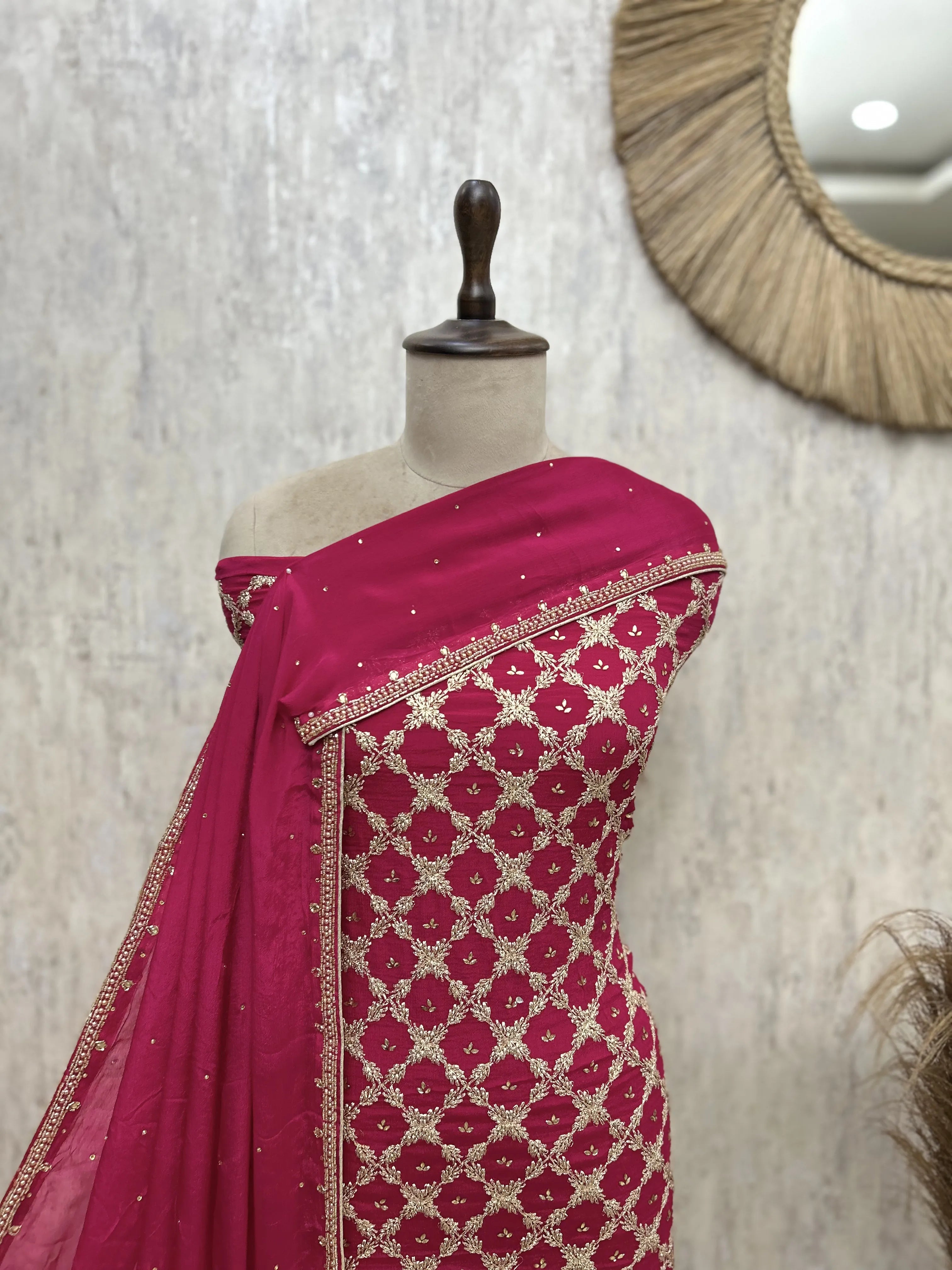 Regal Chinnon Embroidered Unstitched Suit