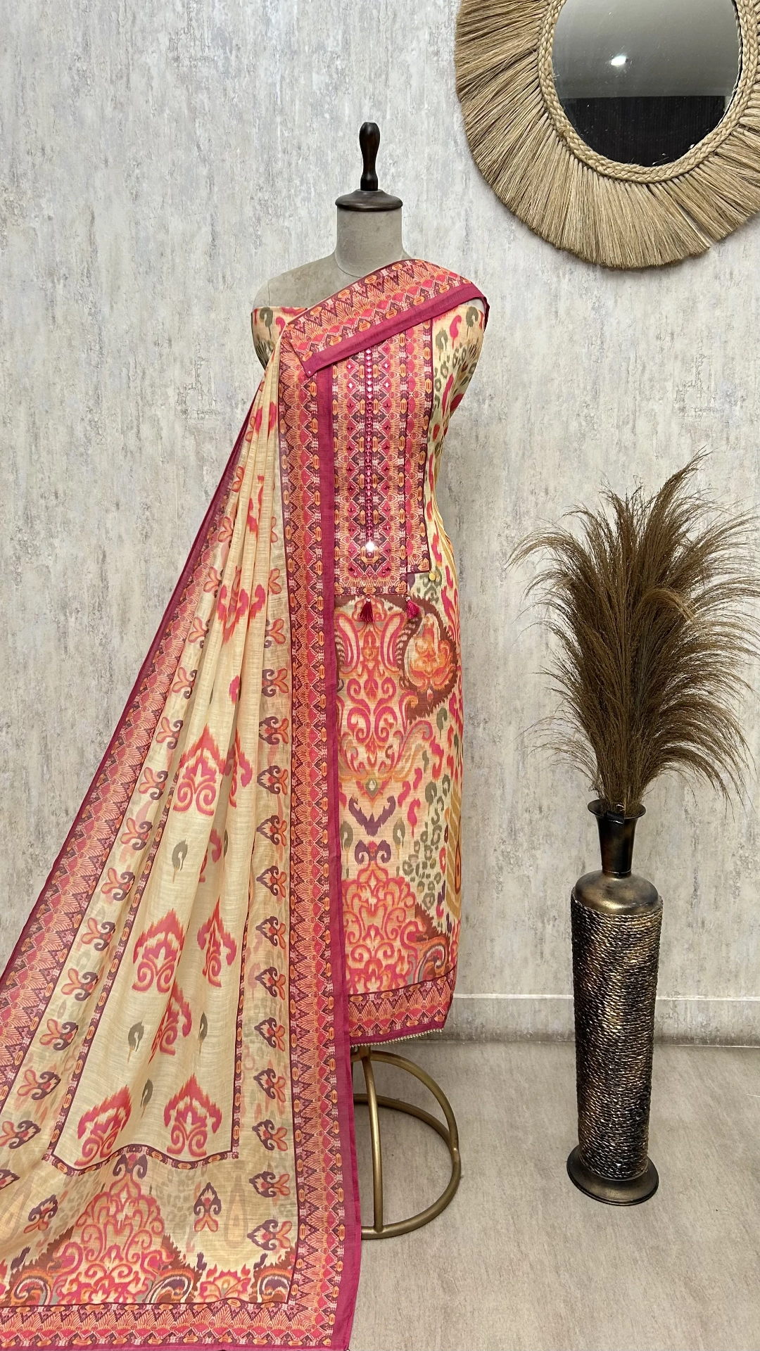 Timeless Linen Elegance Unstitched Suit