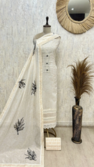 Classic White Grace Maheshwari Unstitched Suit