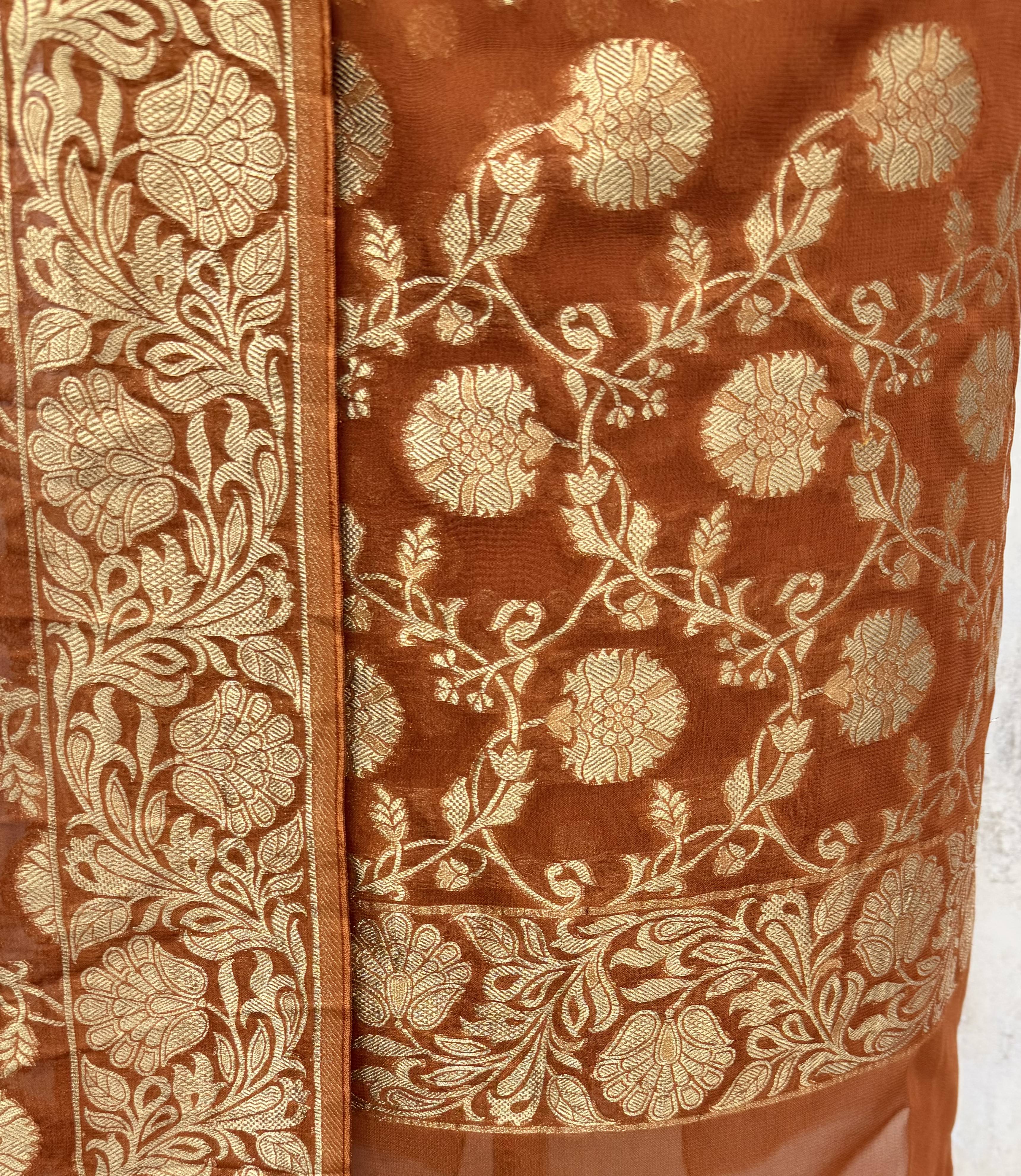 Heritage Woven Elegance Khaddi Georgette Unstitched Suits