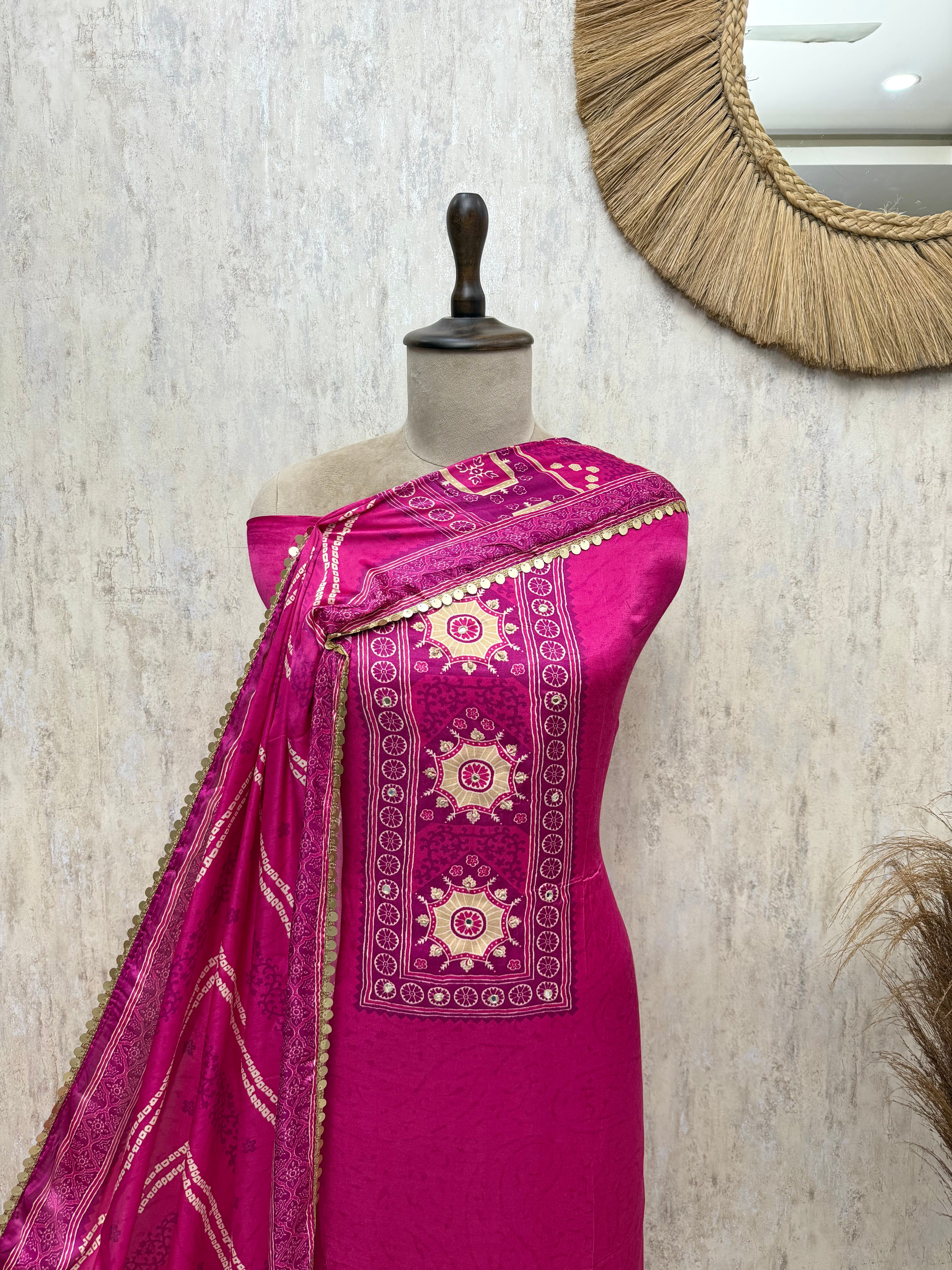 Gajji Silk Unstitched Suits
