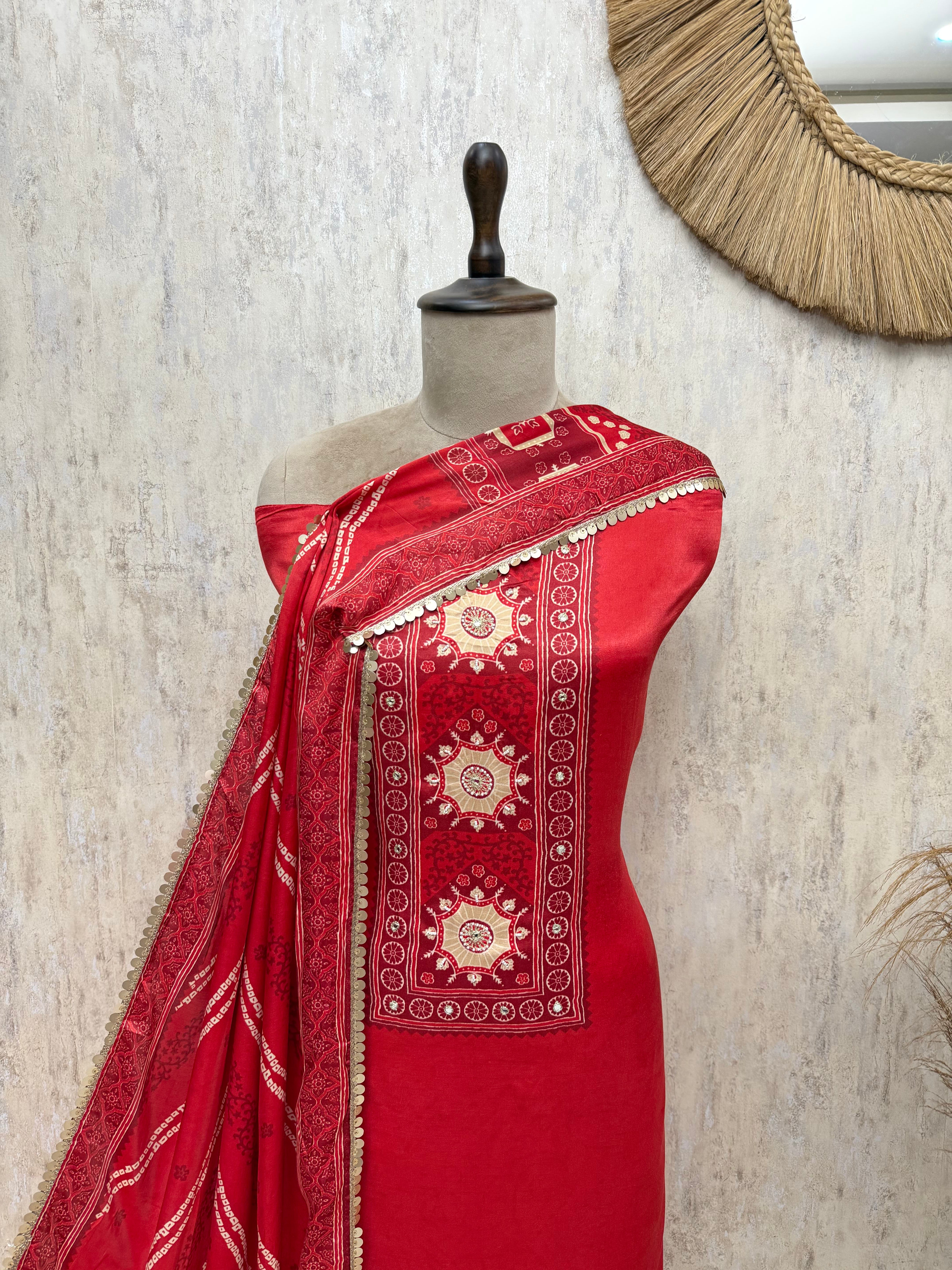 Gajji Silk Unstitched Suits