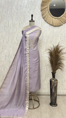 Mint Zari Elegance Maheshwari Unstitched Suit