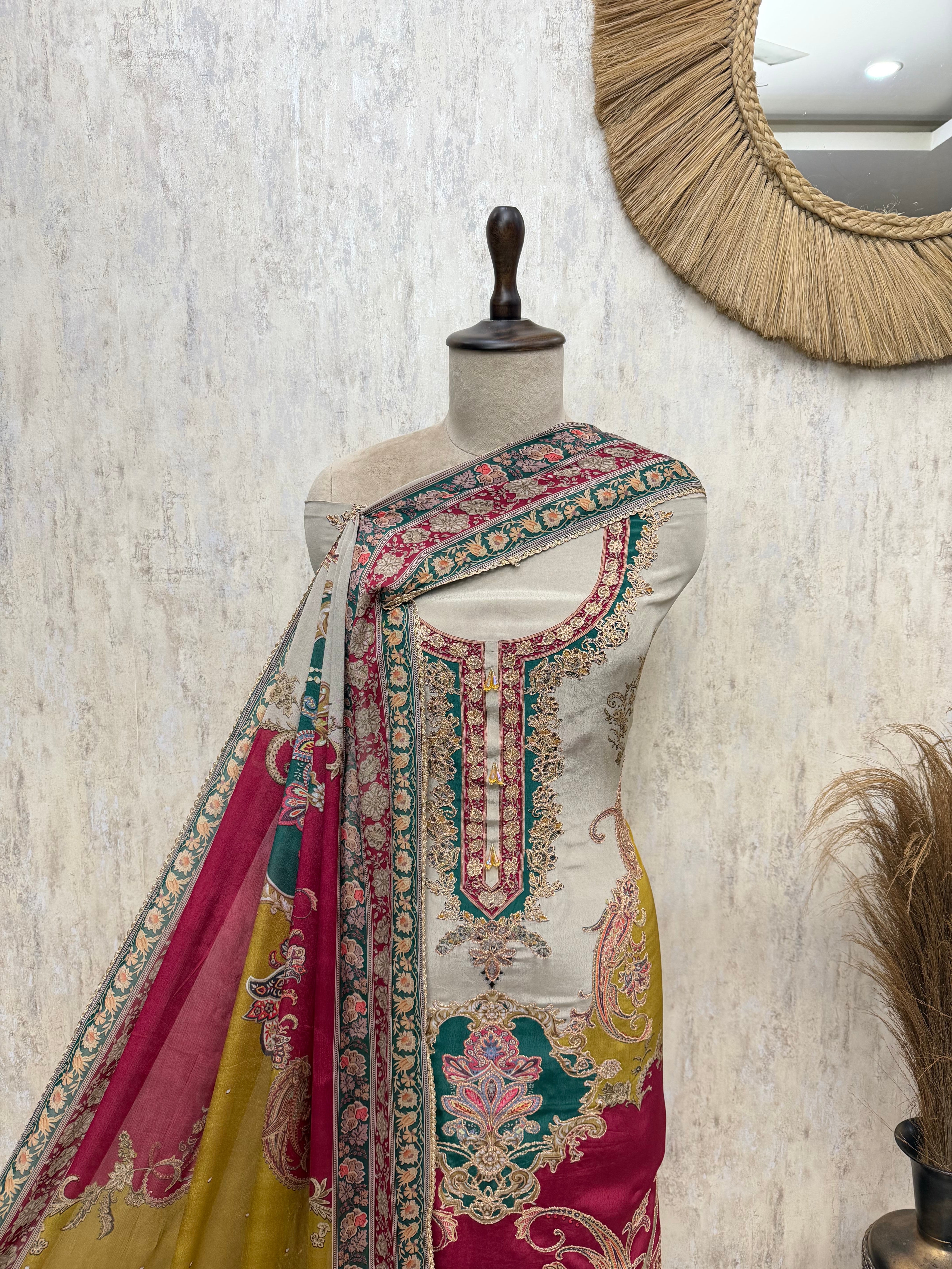 Enigmatic Crepe Unstitched Suits