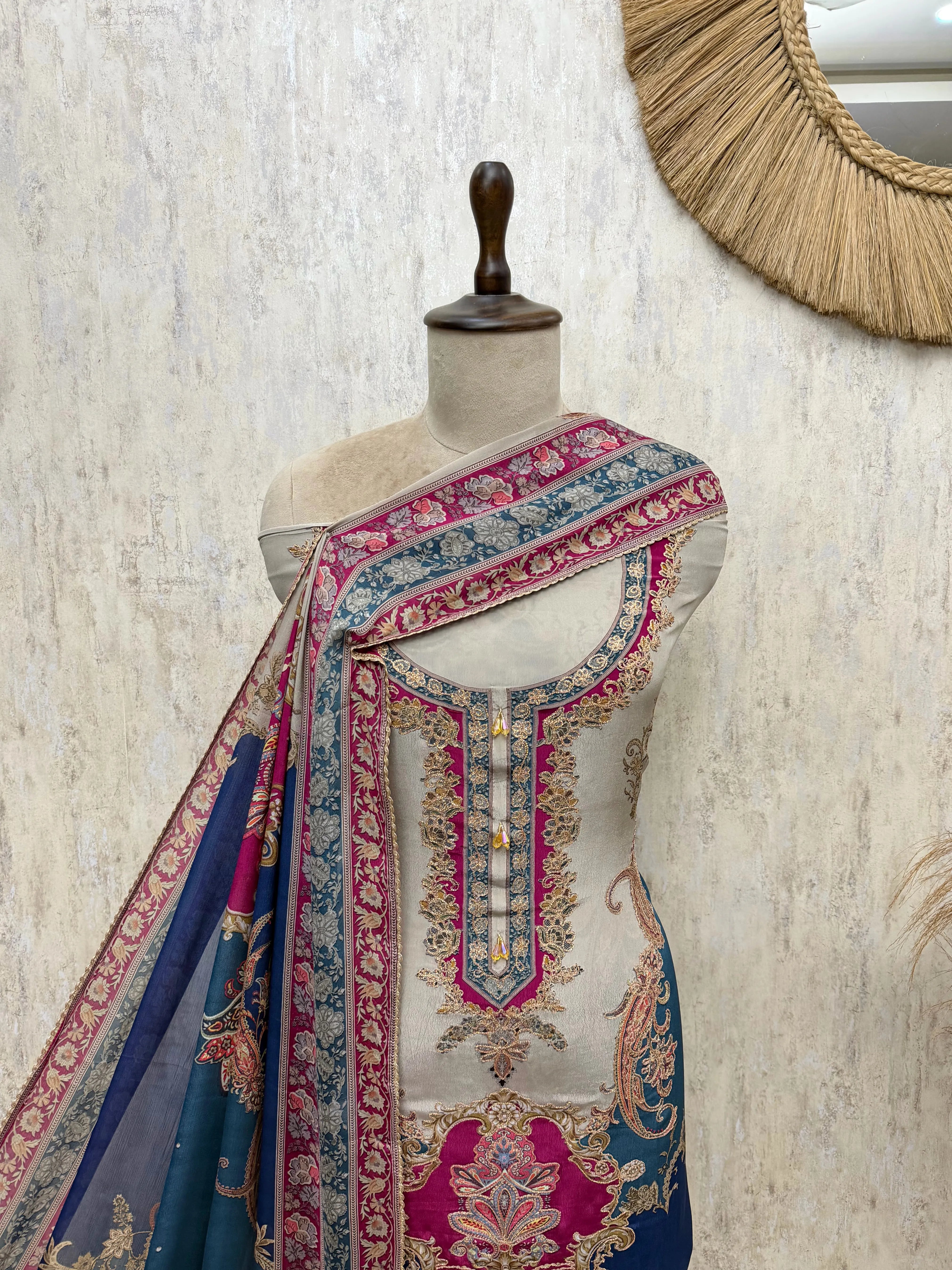Enigmatic Crepe Unstitched Suits