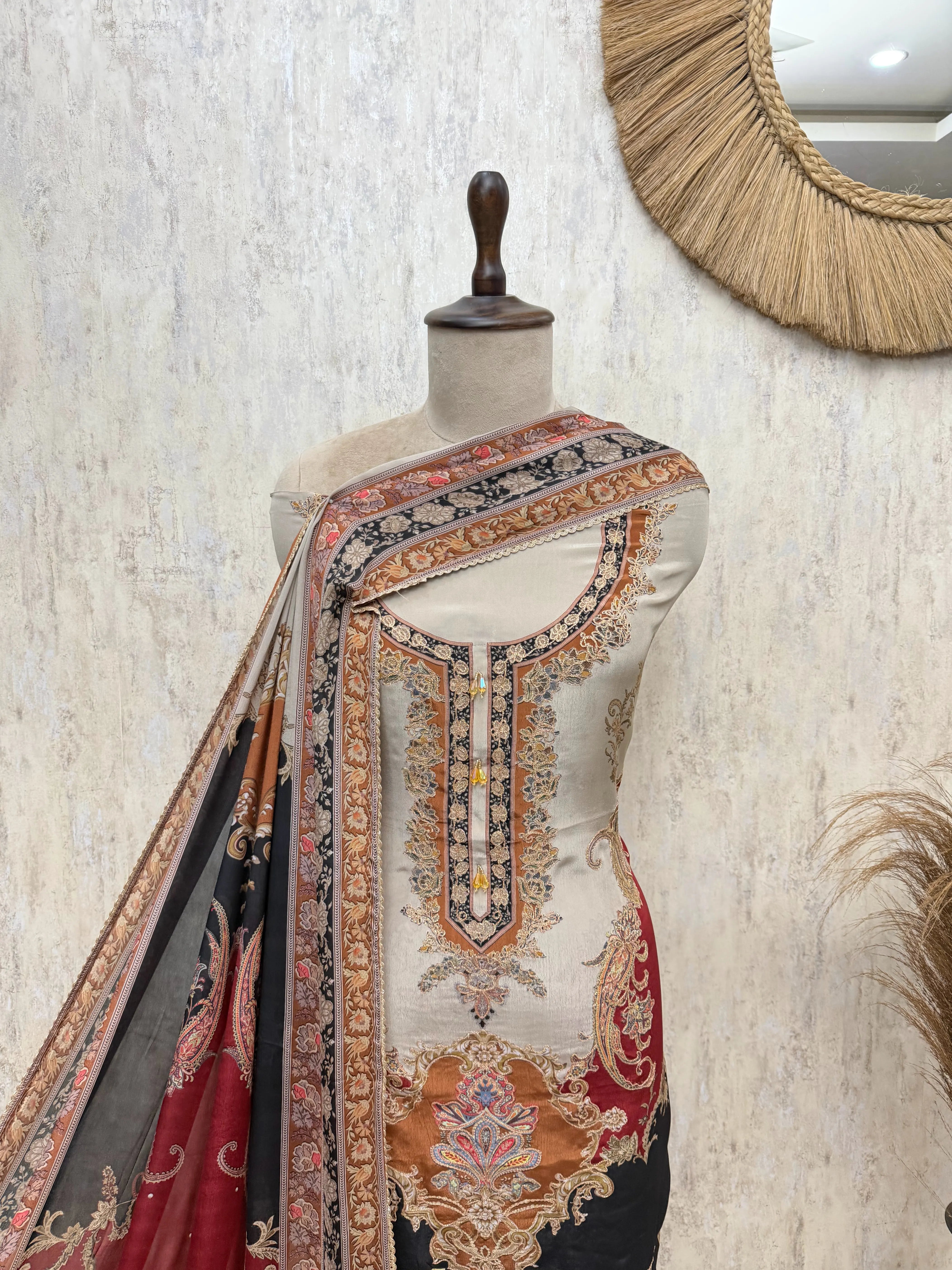 Enigmatic Crepe Unstitched Suits