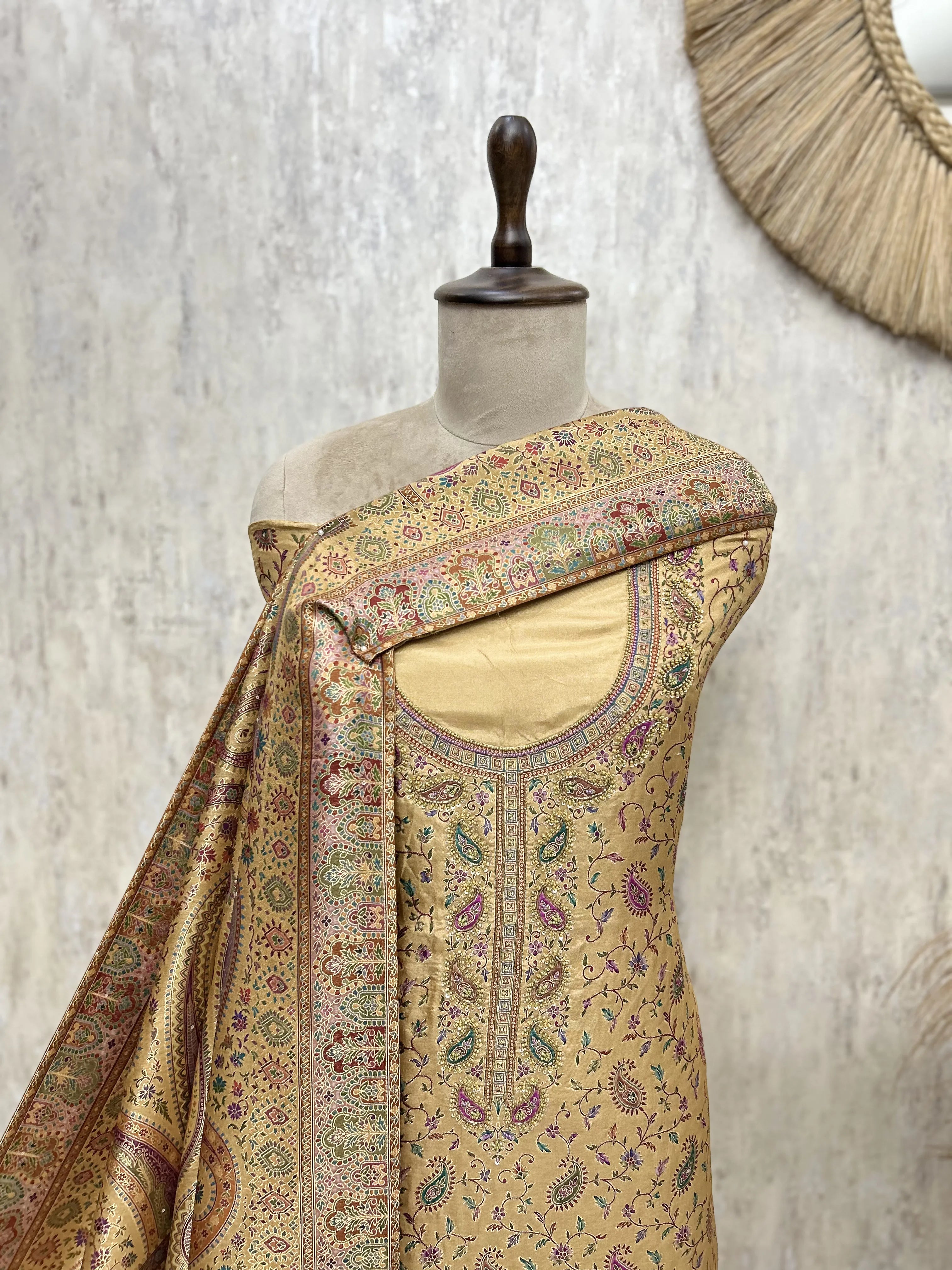 Premium Traditional Banarasi Silk Unstitched Suit