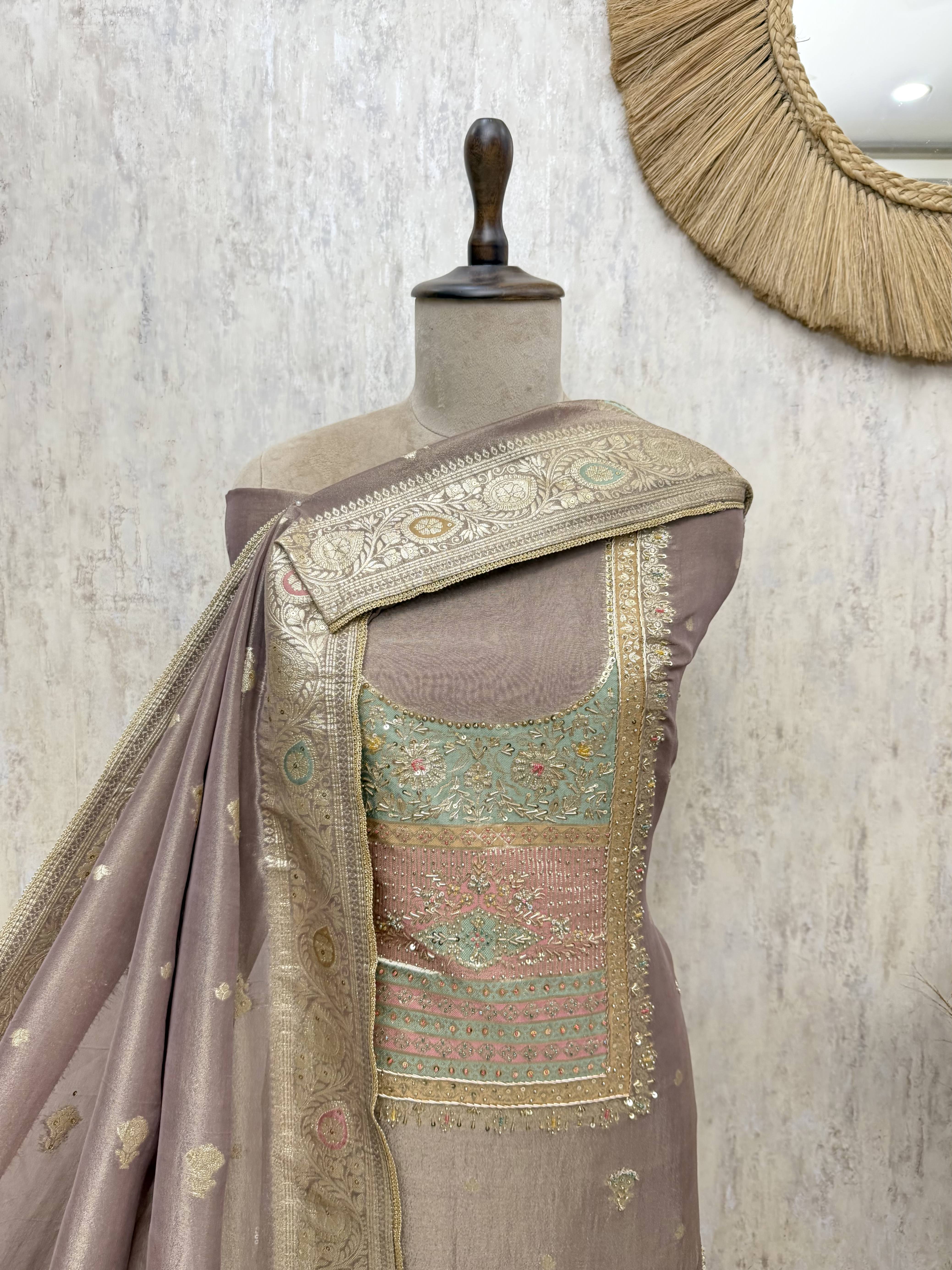 Graceful Tissue Unstitched Suits