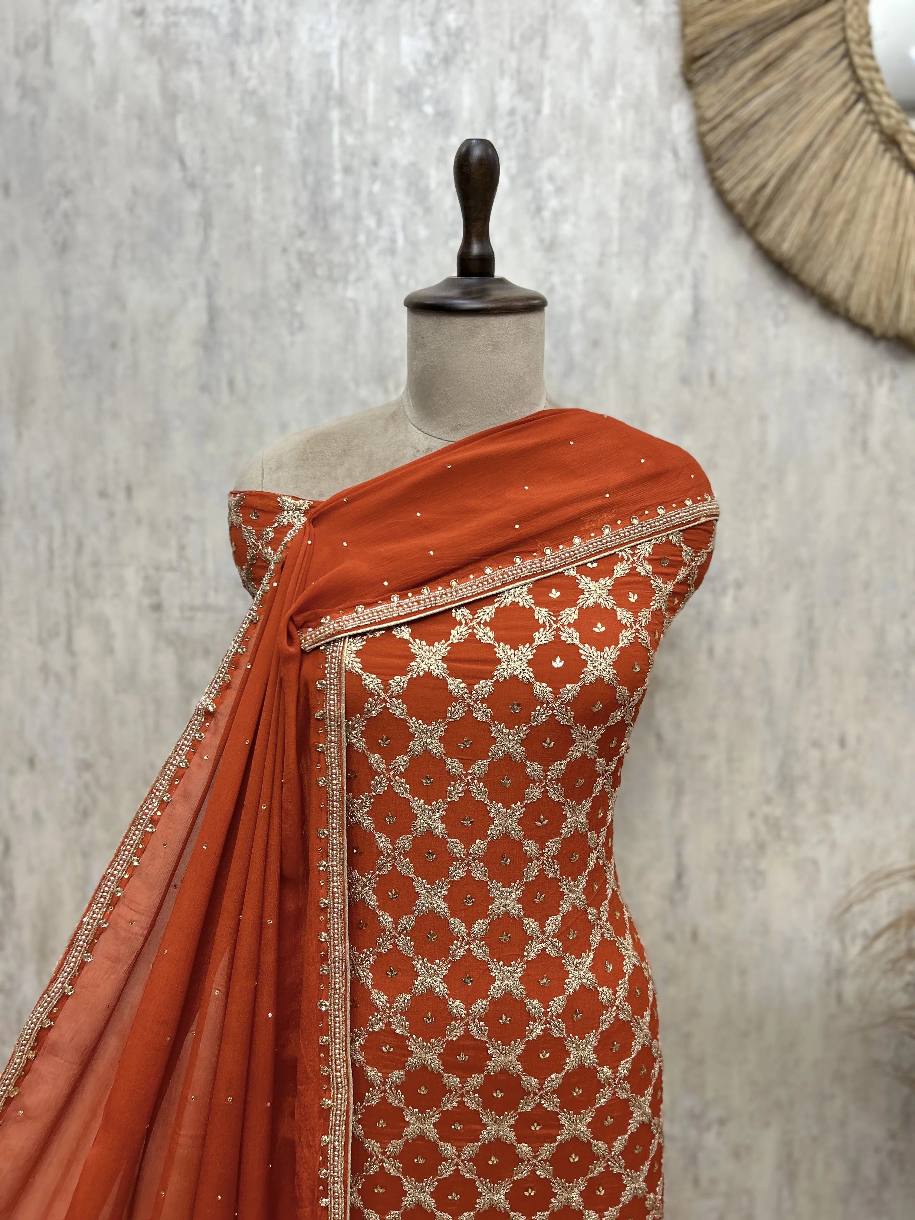 Regal Chinnon Embroidered Unstitched Suit