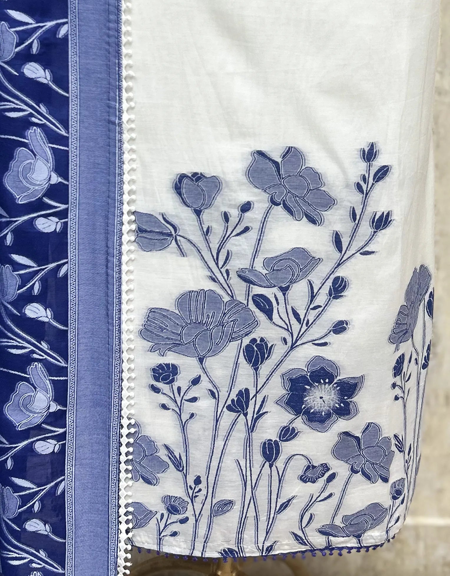 Timeless Jamdani Linen Unstitched Suit
