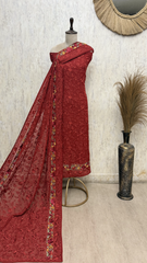 Timeless Resham Jaal Georgette Unstitched Suits