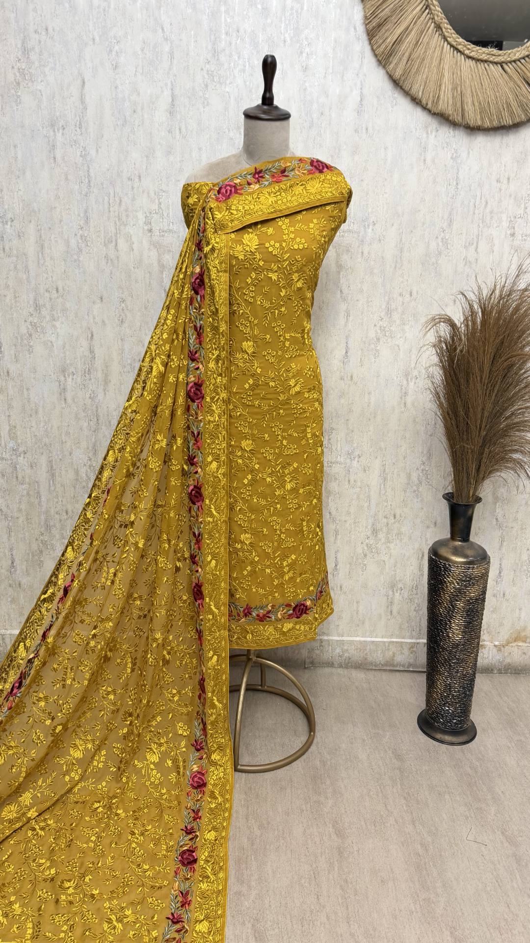 Timeless Resham Jaal Georgette Unstitched Suits