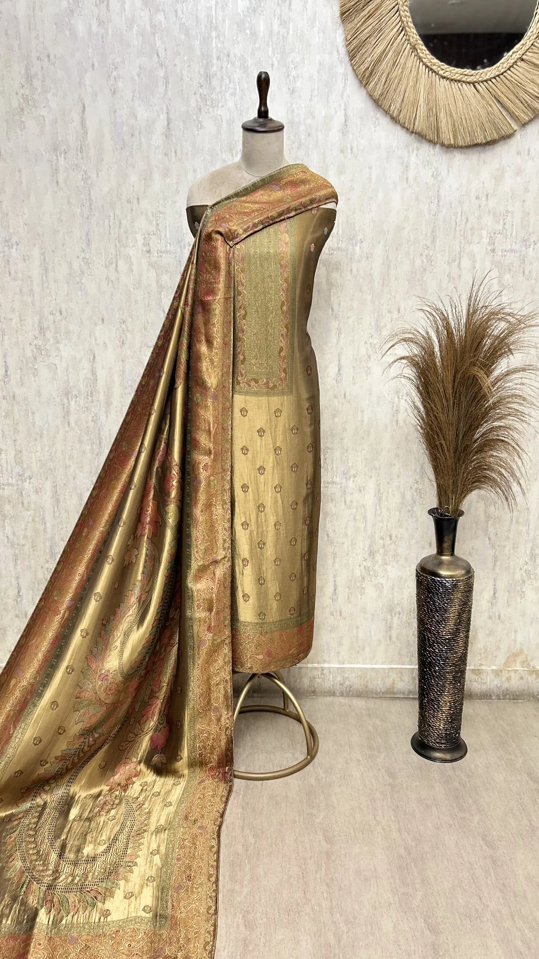 Magnificent Katan Silk Unstitched Suit