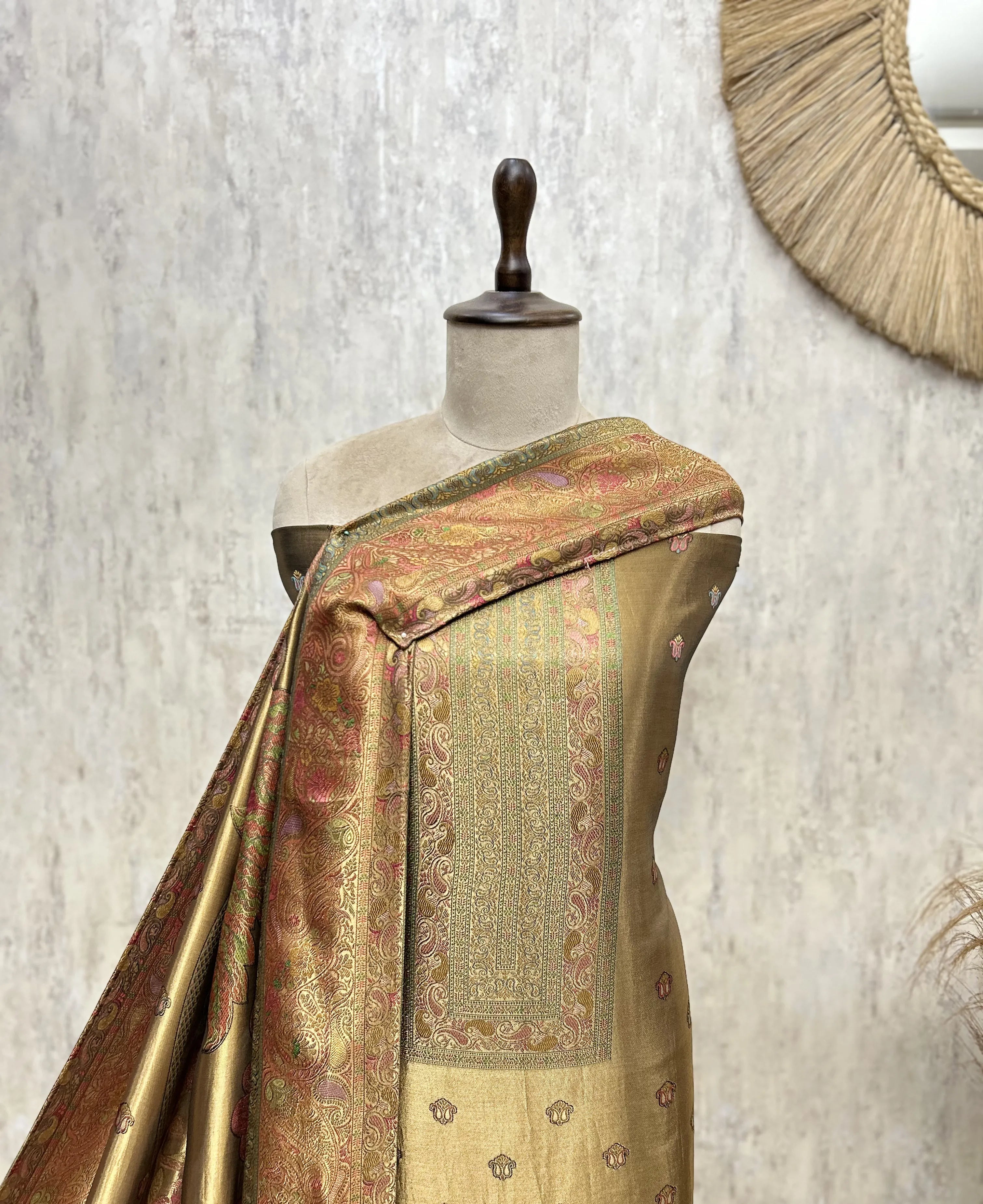 Magnificent Katan Silk Unstitched Suit