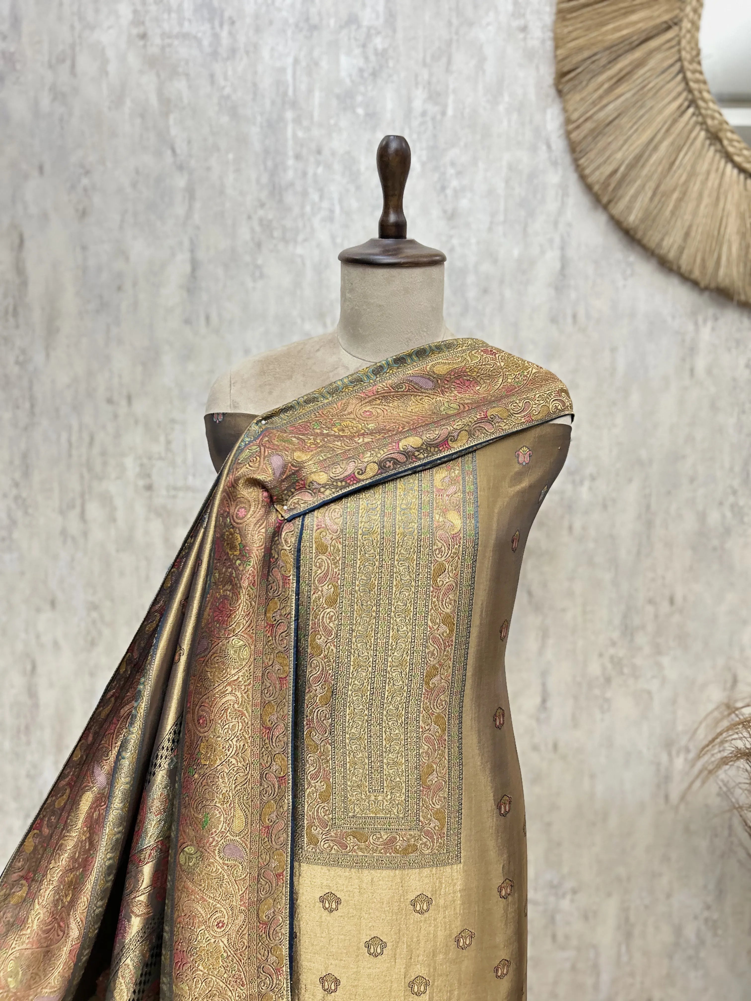 Magnificent Katan Silk Unstitched Suit