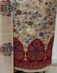 Enchanted Grace Jamdani linen Unstitched Suits